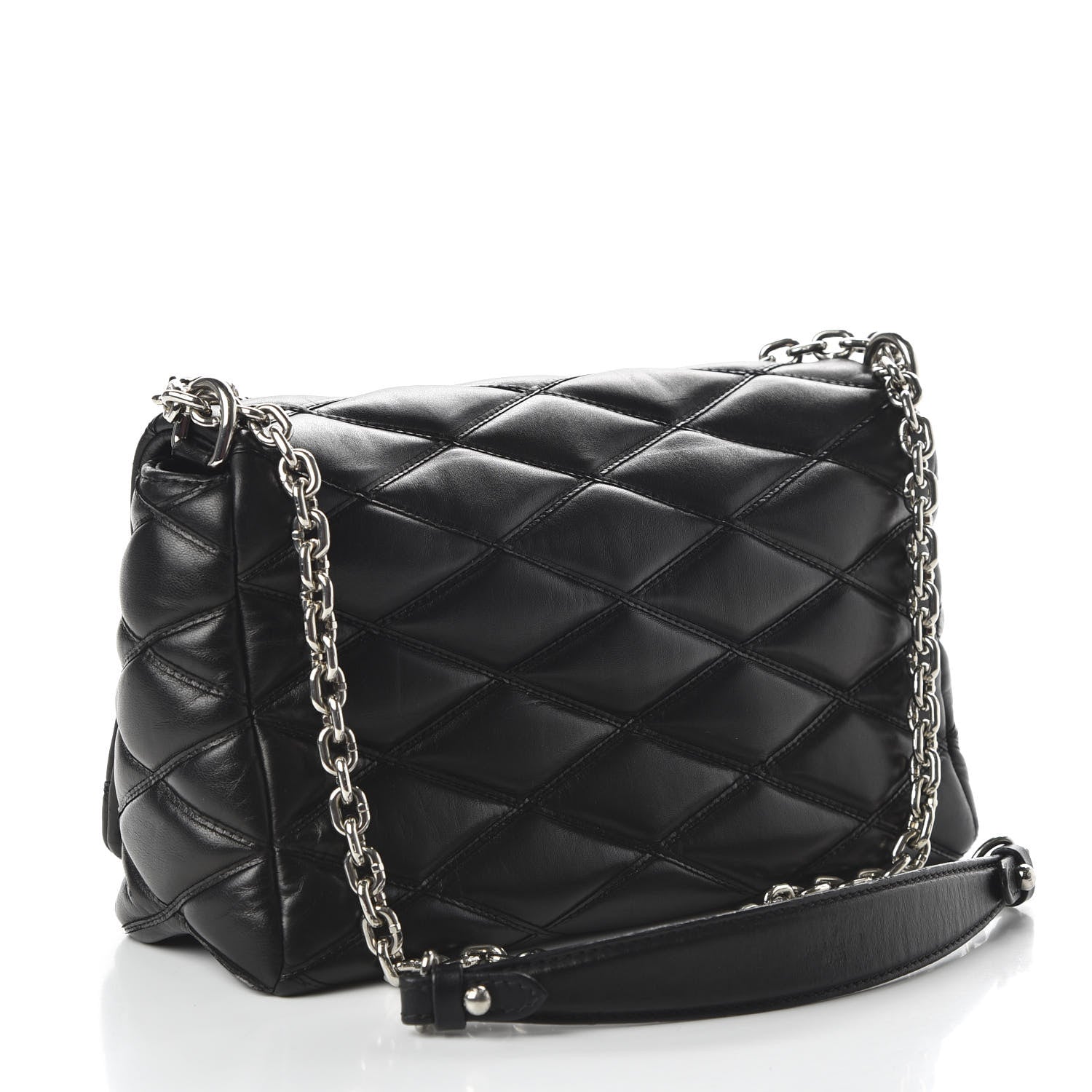 Louis Vuitton Lambskin Malletage GO-14 MM Black 3 of 9