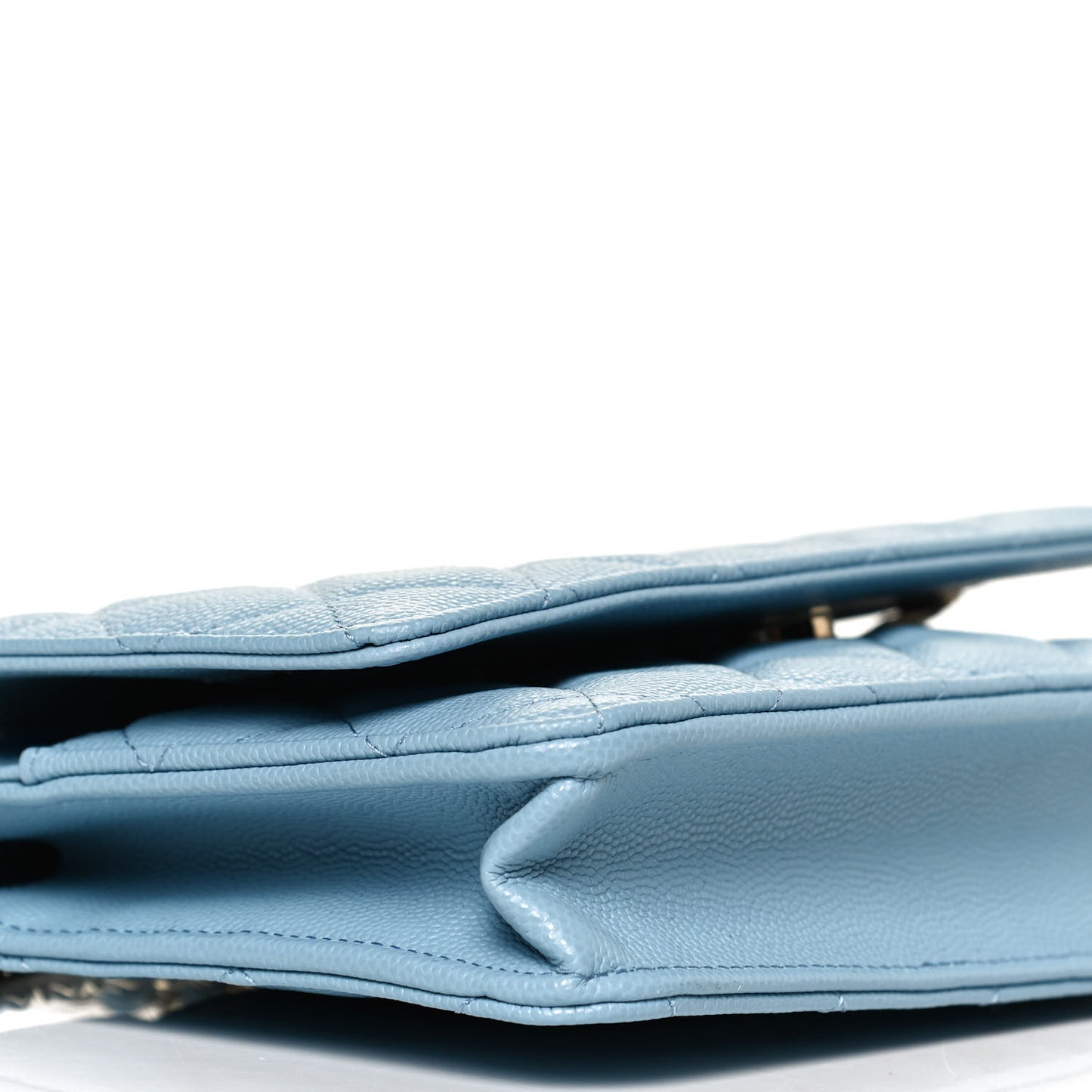 Caviar Quilted Wallet On Chain WOC Blue
