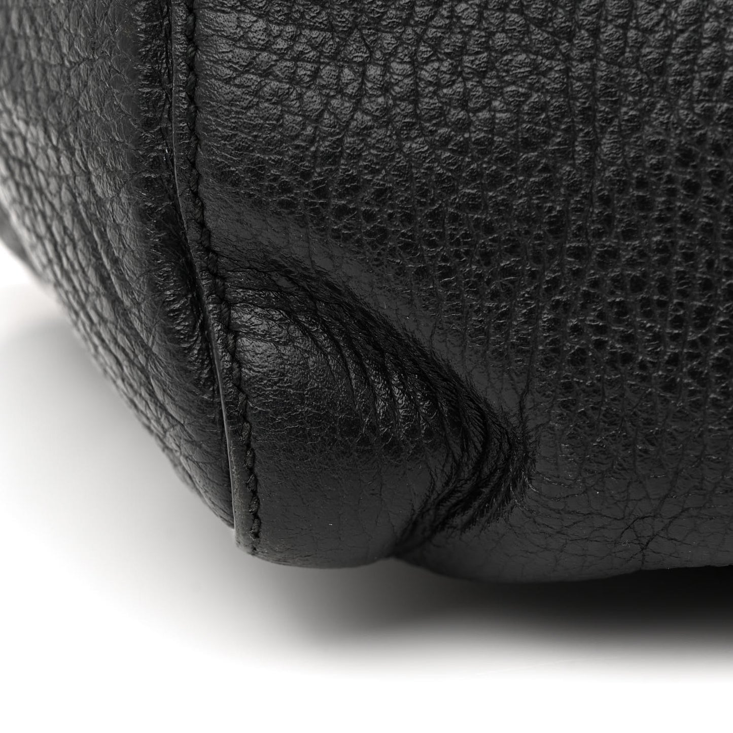 Pebbled Calfskin Small Swing Tote Black
