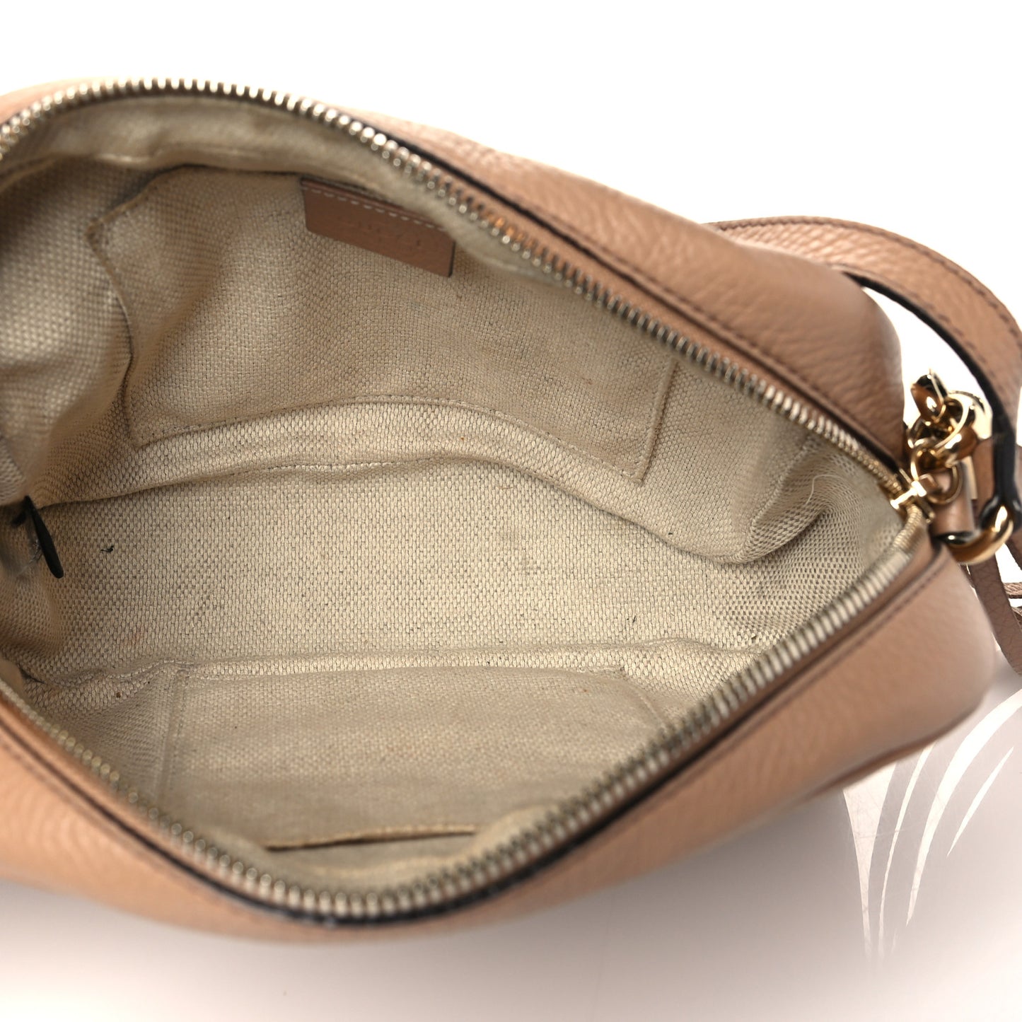 Pebbled Calfskin Small Soho Disco Bag Camelia