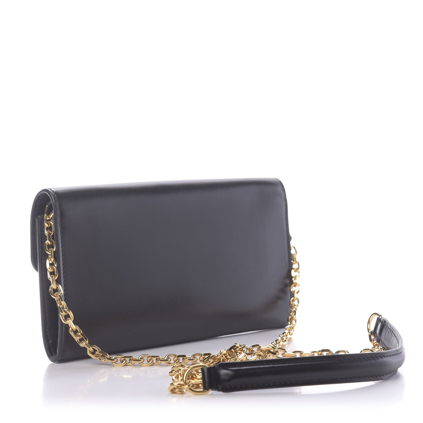 Calfskin C Wallet On Chain Bag Black