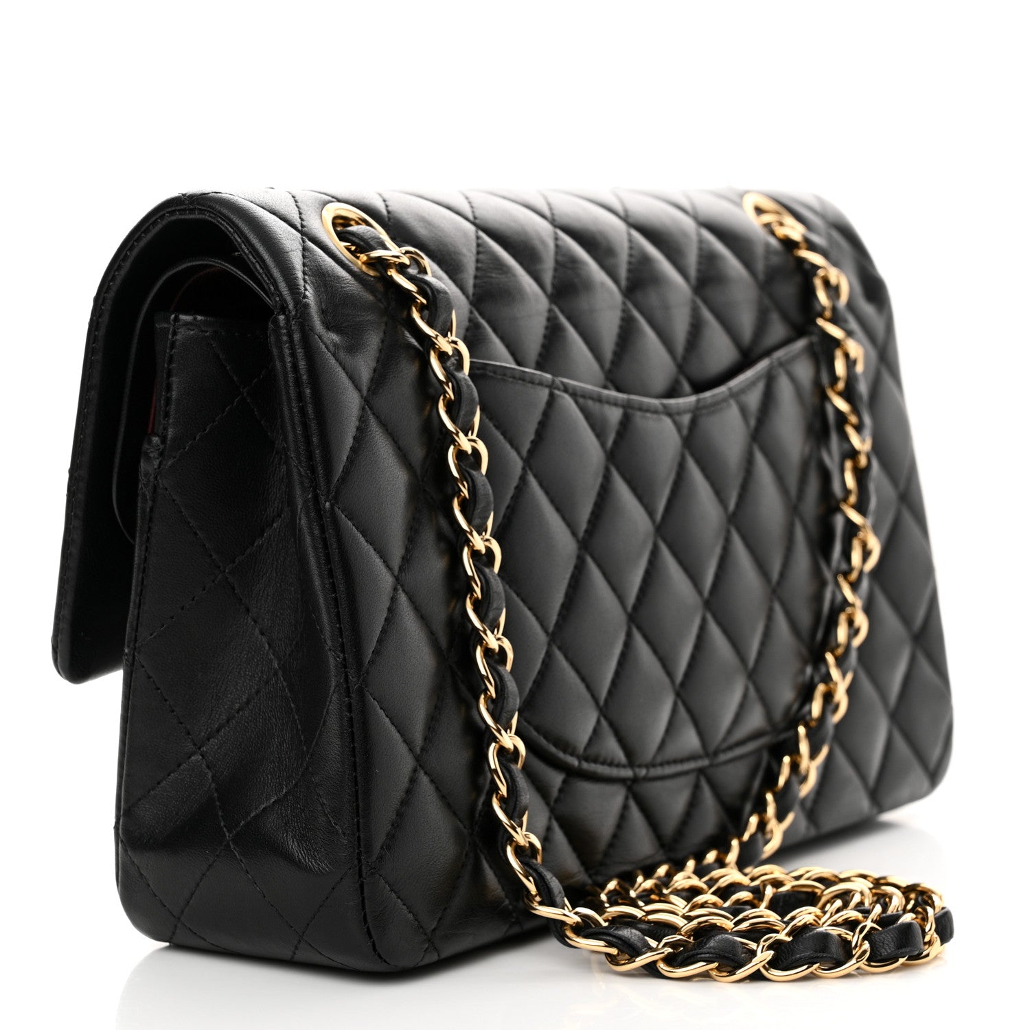 Chanel Lambskin Quilted Medium Double Flap Black 3 of 14