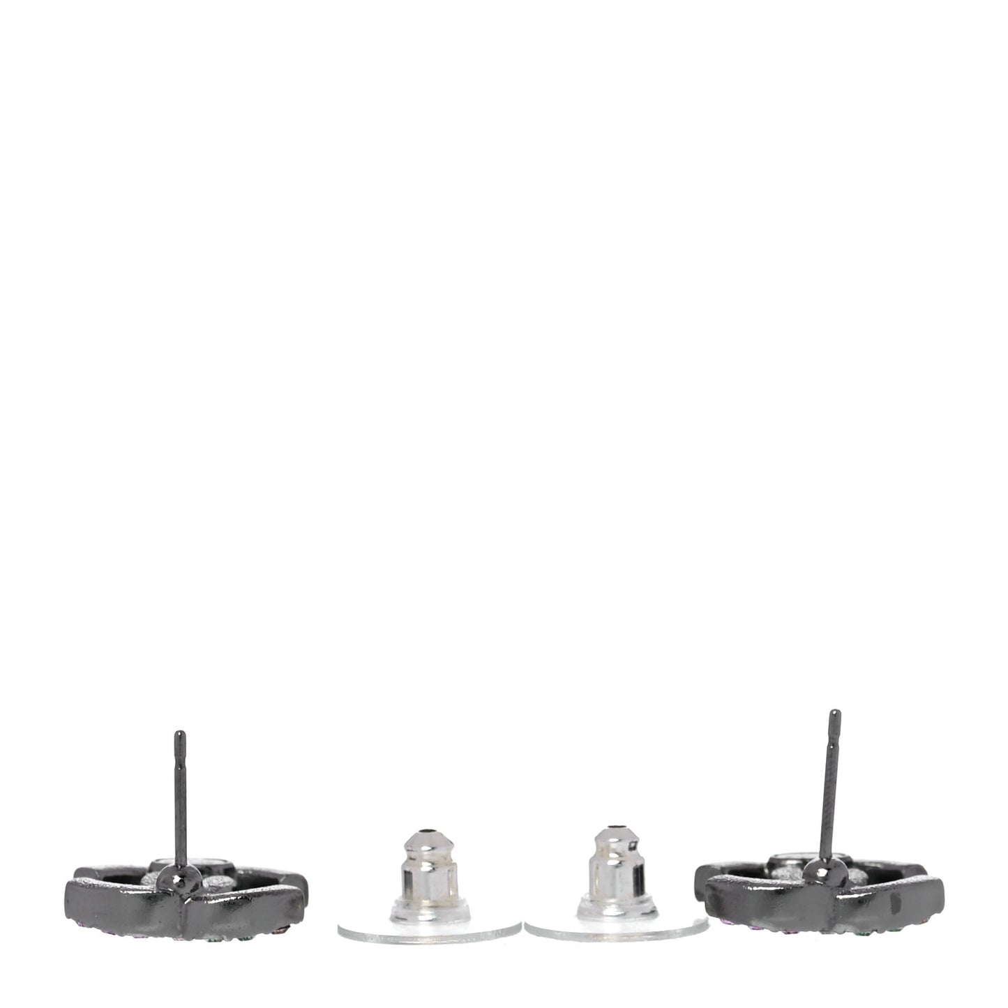 Ruthenium Crystal CC Earrings Multicolor