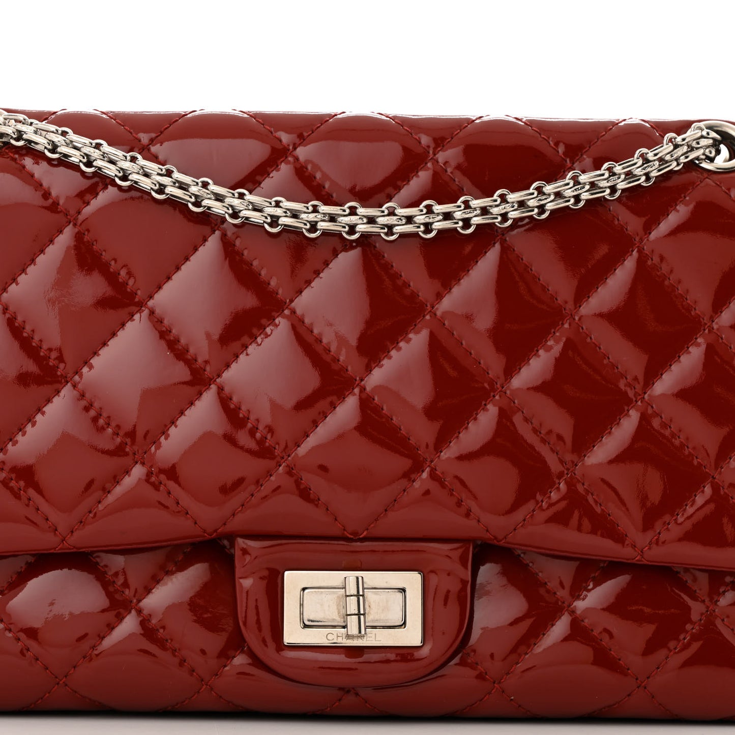 Patent Quilted 2.55 Reissue 227 Flap Red