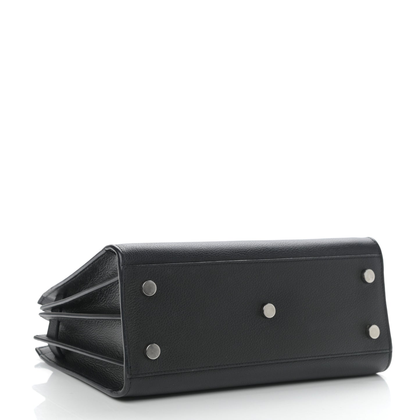 Grained Calfskin Baby Sac De Jour Black