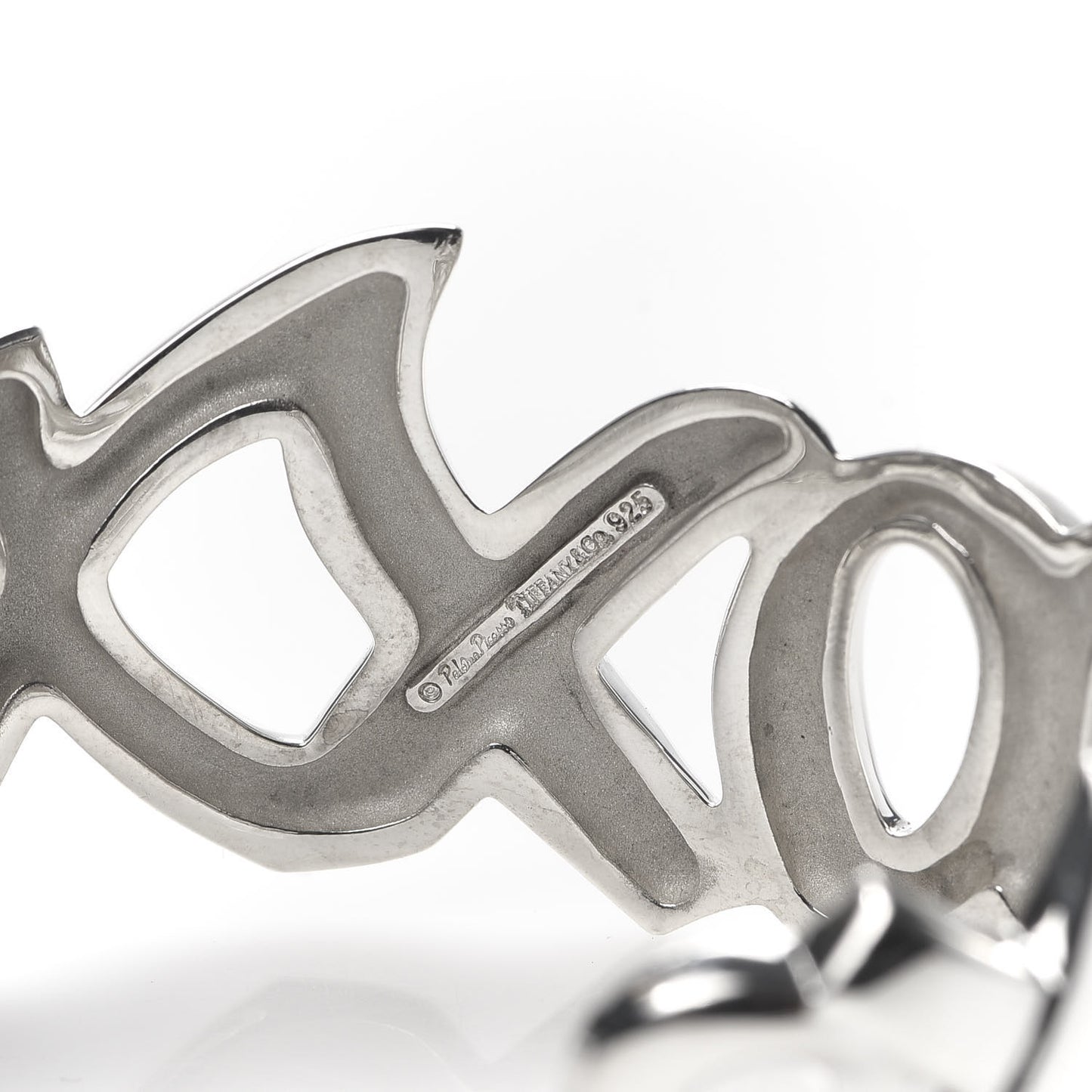 Sterling Silver Paloma's Graffiti Love & Kisses Cuff Bracelet