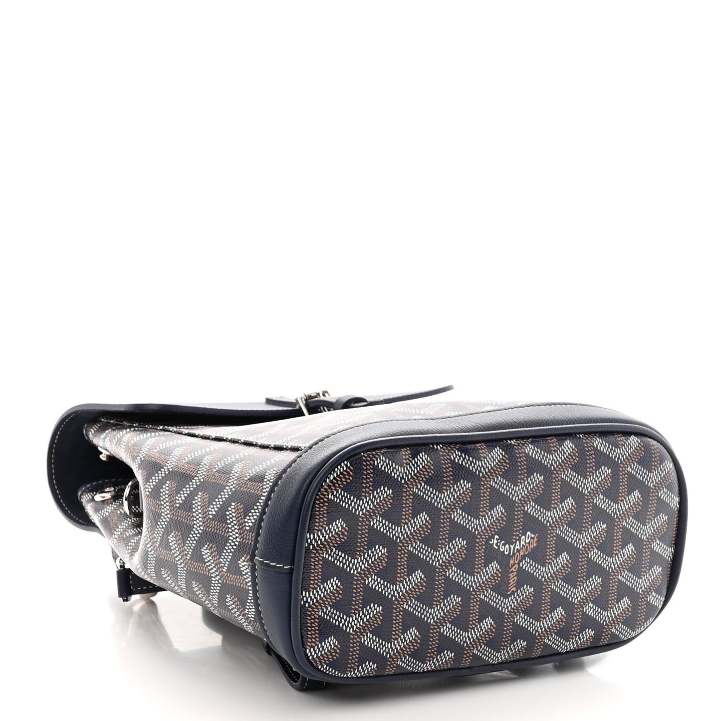 Goyardine Calfskin Mini Alpin Backpack Navy