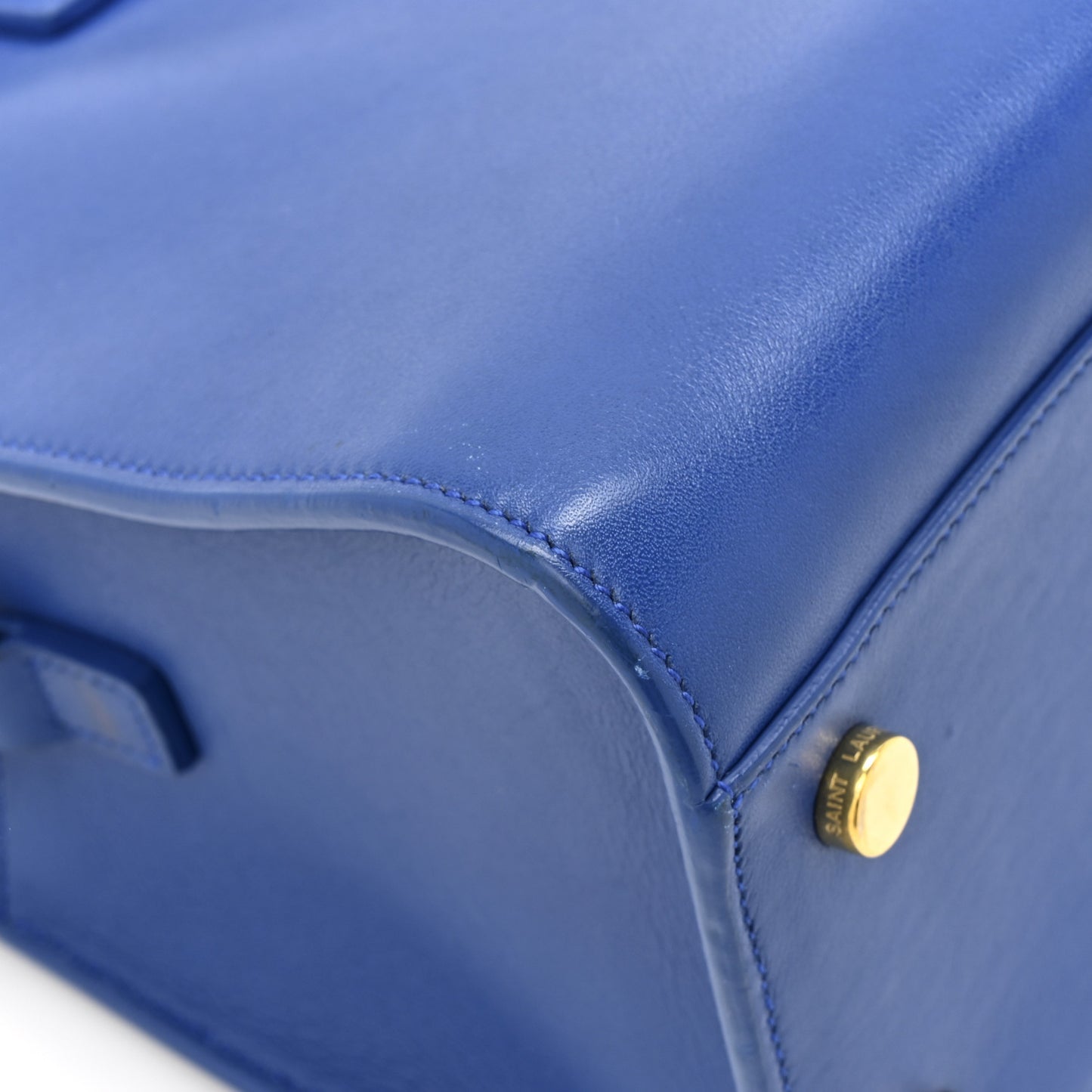 Calfskin Small Monogram Cabas Blue Majorelle