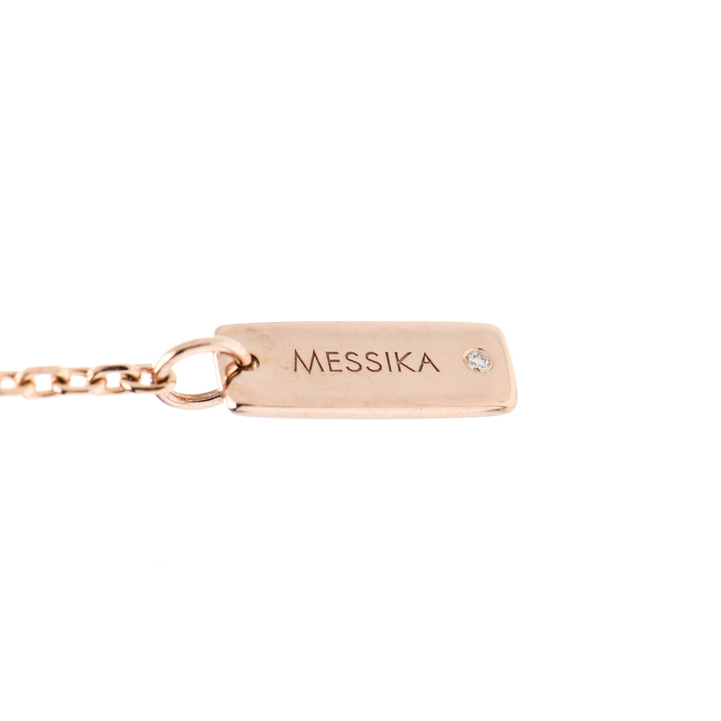 18K Rose Gold Diamond Lucky Eye Pave Ankle Bracelet