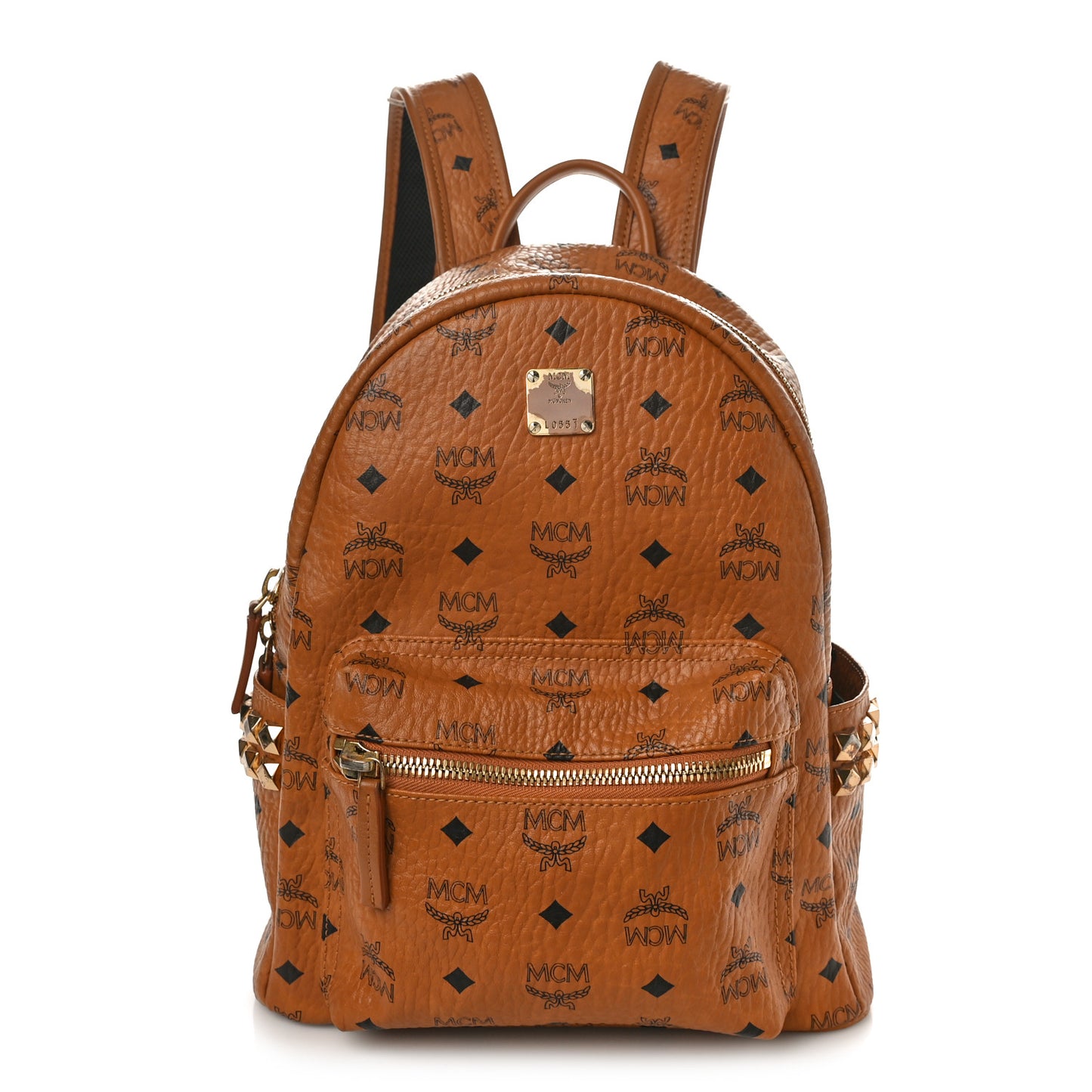 Visetos Small Side Stud Stark Backpack Cognac