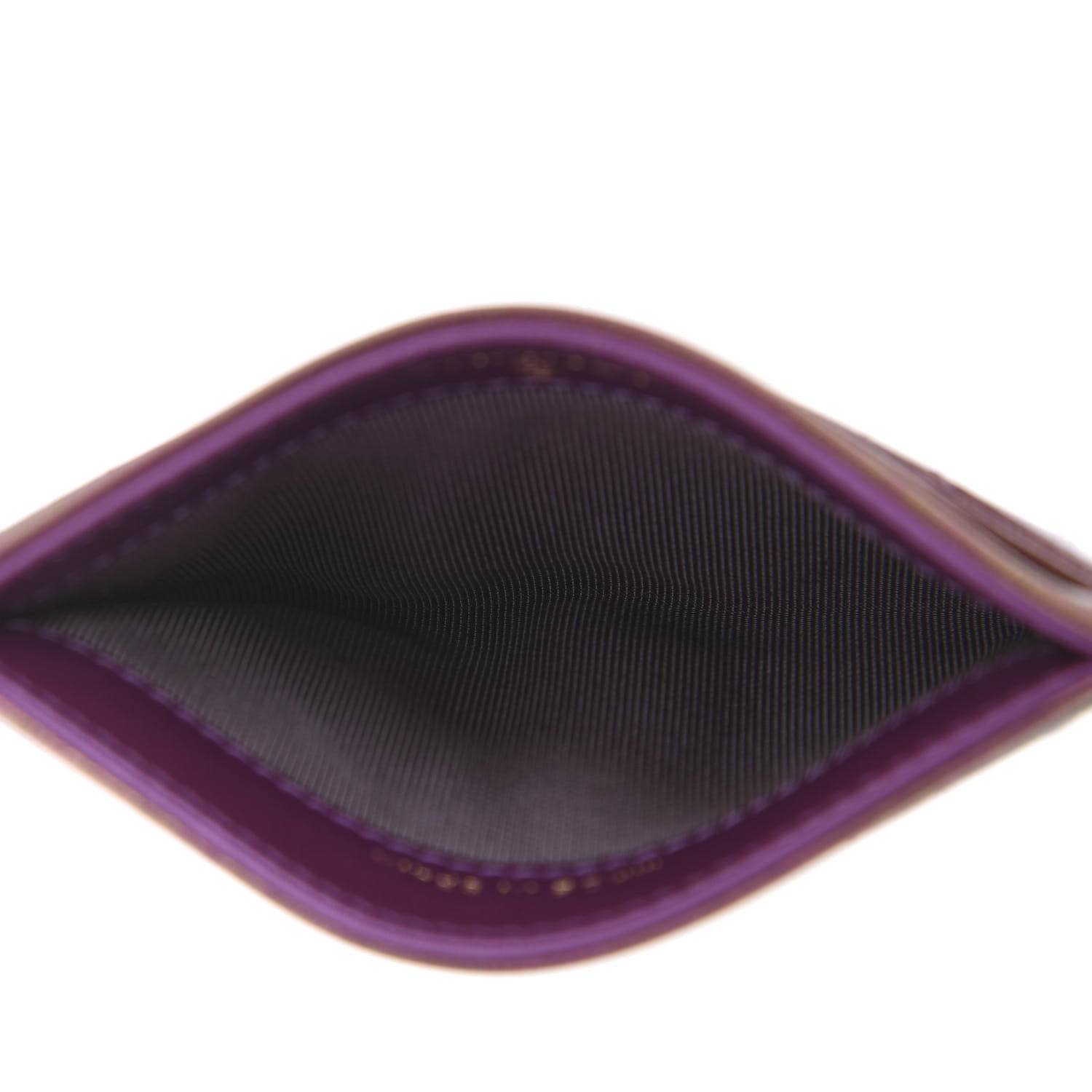 Chanel Iridescent Lambskin Quilted Card Holder Purple 5 of 9