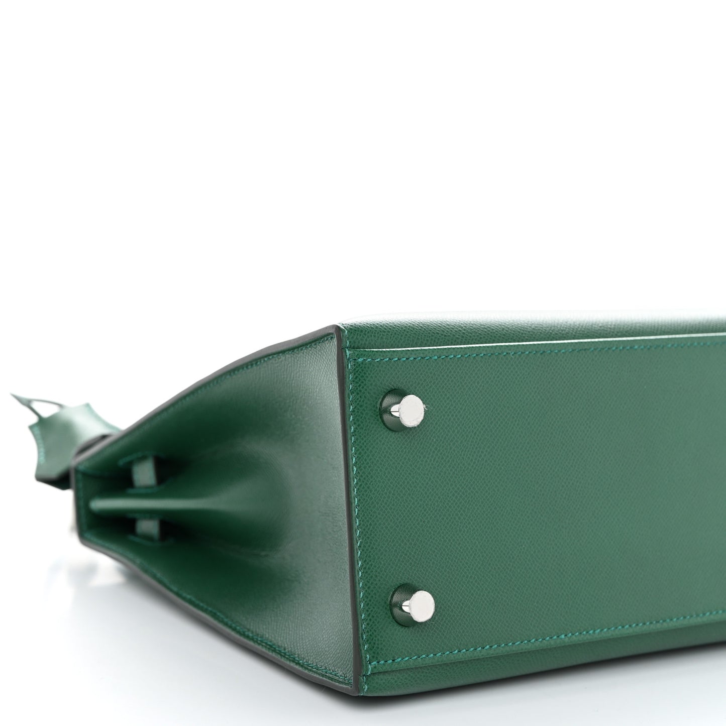 Madame Calfskin Kelly Sellier 25 Vert Moyen