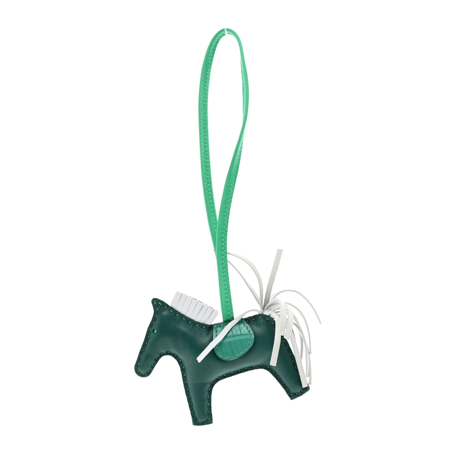Milo Lambskin Matte Alligator Touch Grigri Rodeo Horse Bag Charm PM Malachite Menthe Bleu Brume Vert Jade
