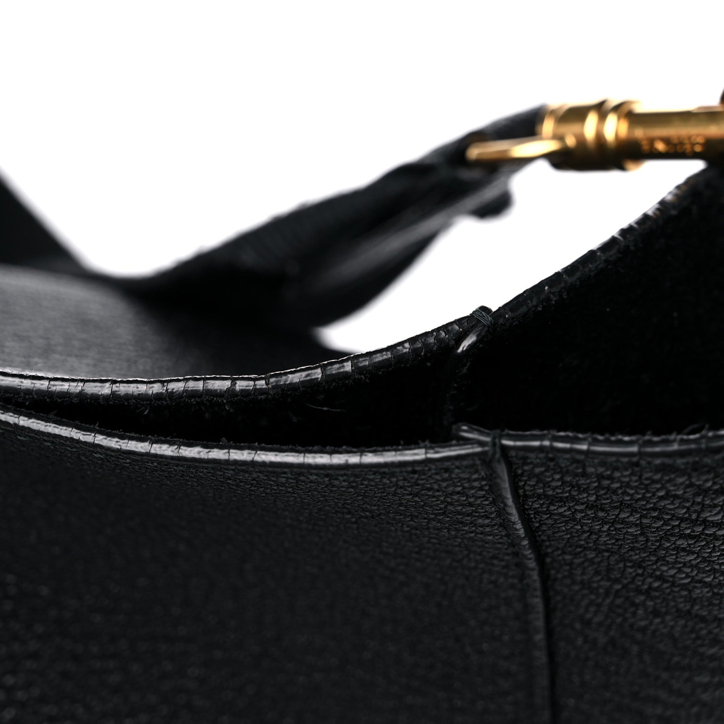 Soft Grained Calfskin Sangle Bucket Bag Black