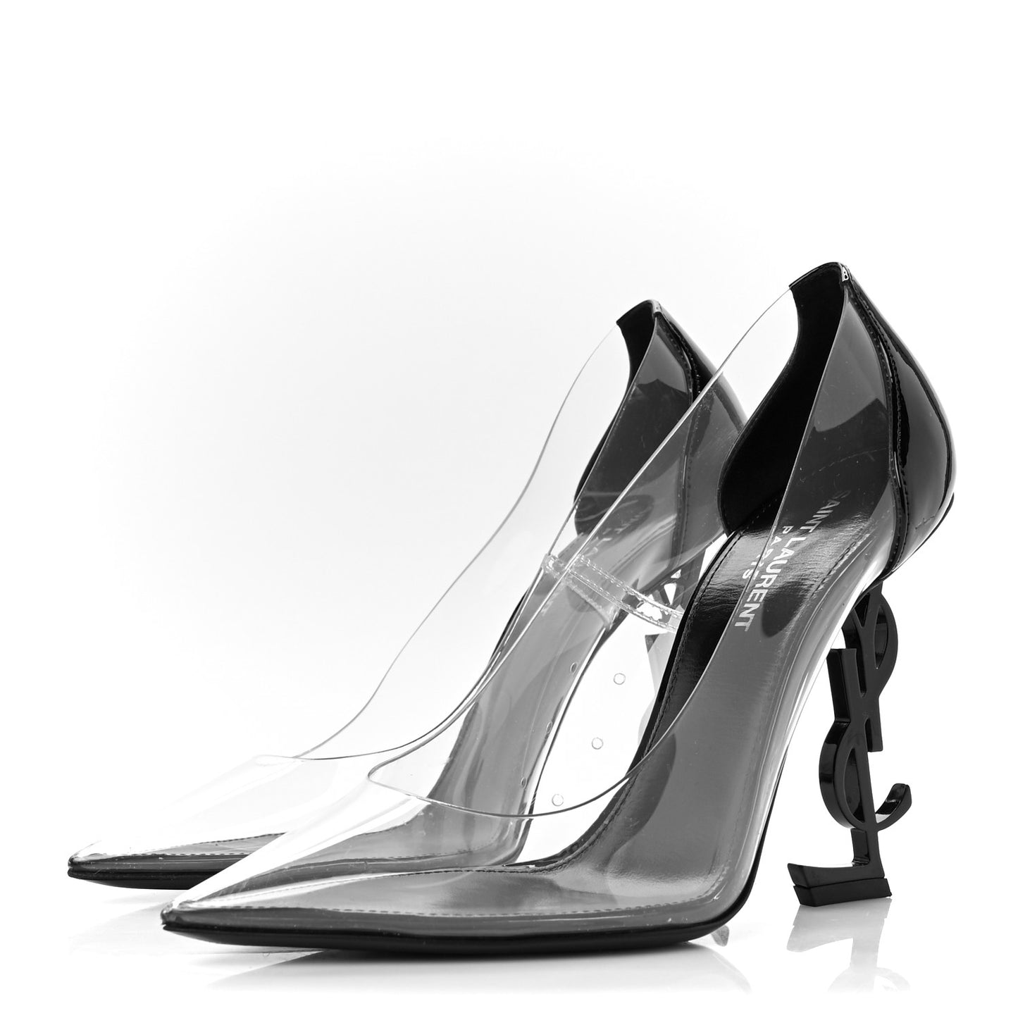 Patent Calfskin PVC Opyum 110 Pump 38 Black Transparent