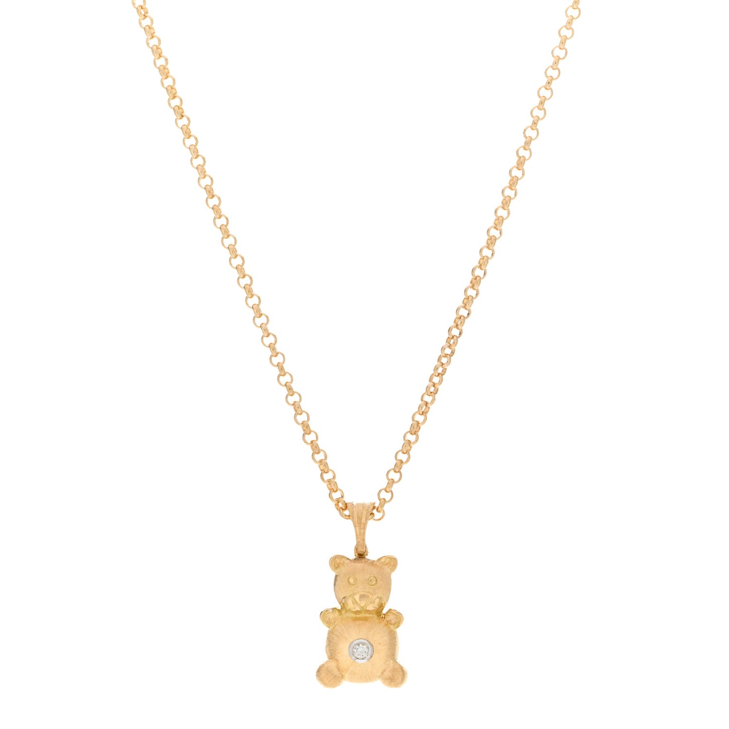 18K Yellow Gold Diamond Bubu Necklace