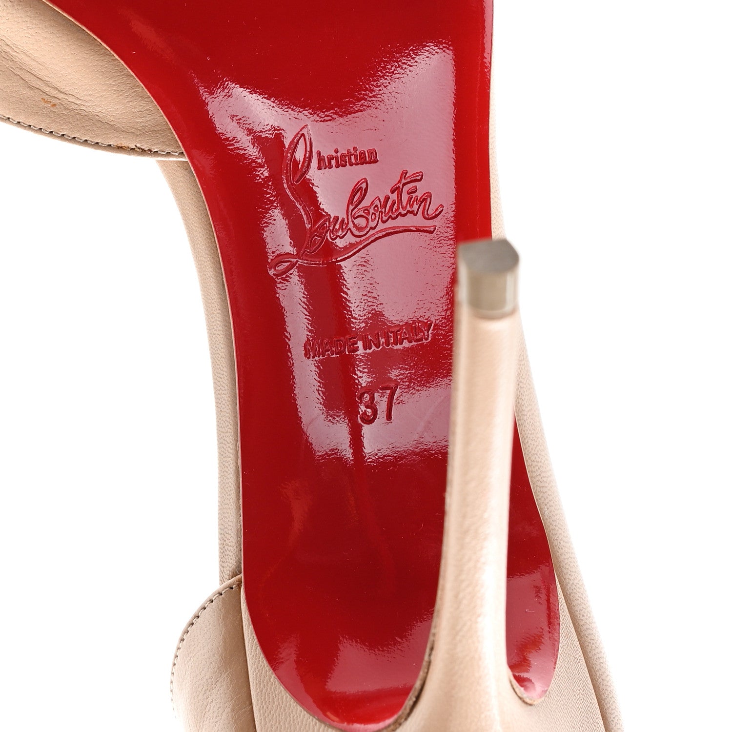 Christian Louboutin Nappa Iriza 100 Pumps 37 Nude 7 of 10