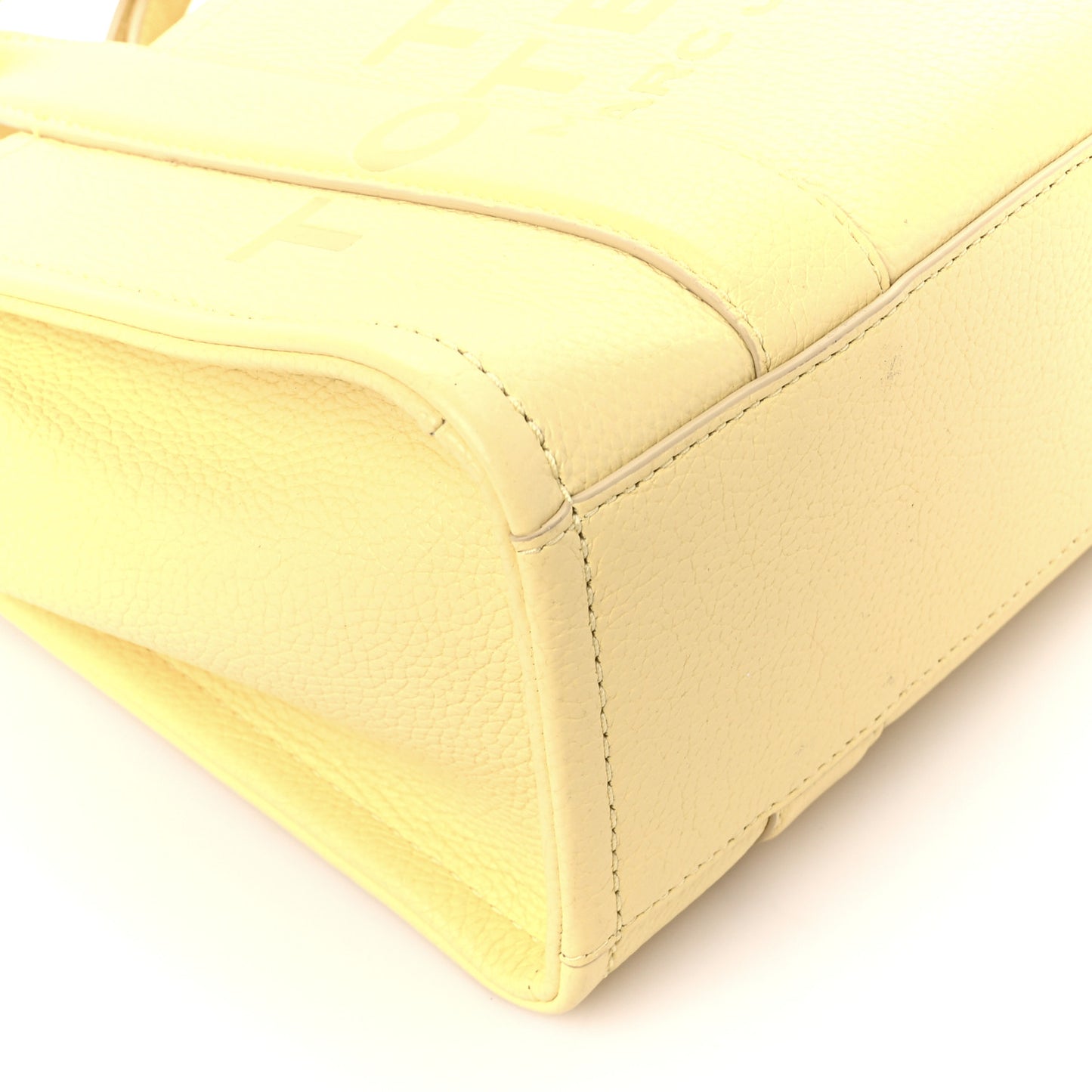 Grained Calfskin Small The Tote Bag Custard