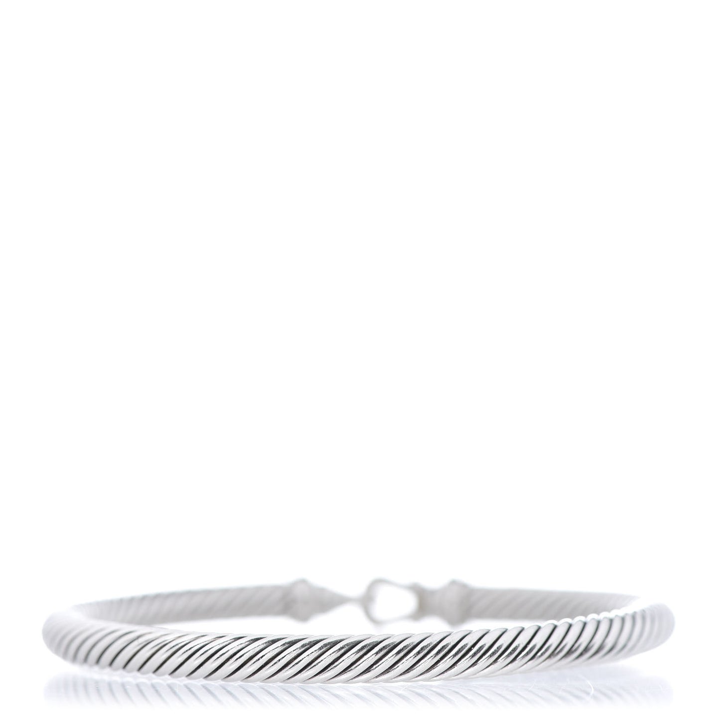 Sterling Silver Diamond 5mm Cable Buckle Bracelet