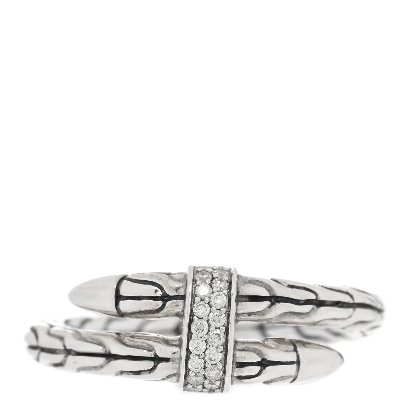 Sterling Silver Diamond Spear Ring 54 7