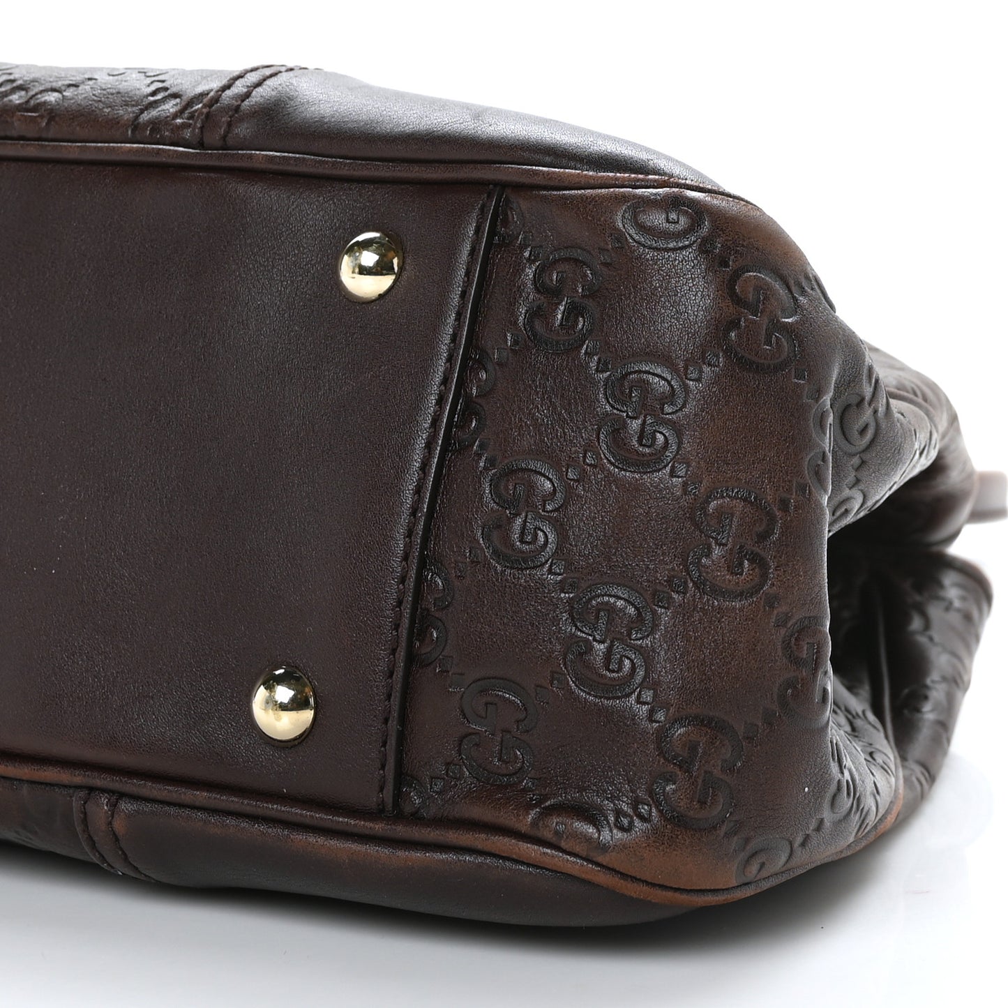 Guccissima Medium Princy Tote Dark Brown