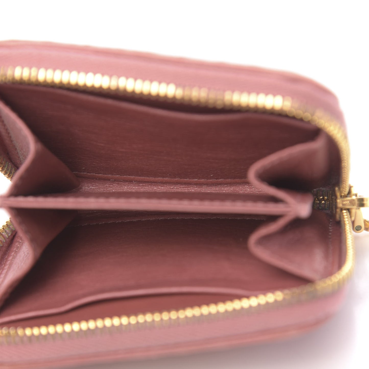Nappa Matelasse Zip Around Compact Wallet Loto