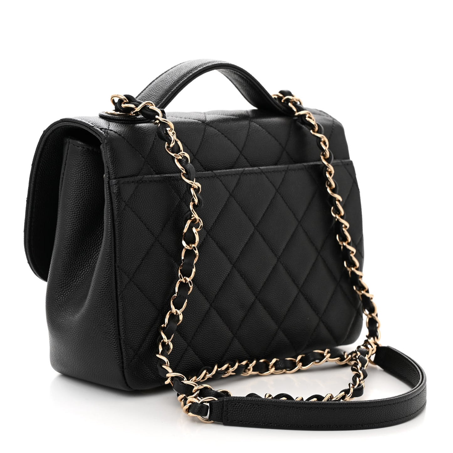 Caviar Quilted Medium Business Affinity Flap Black