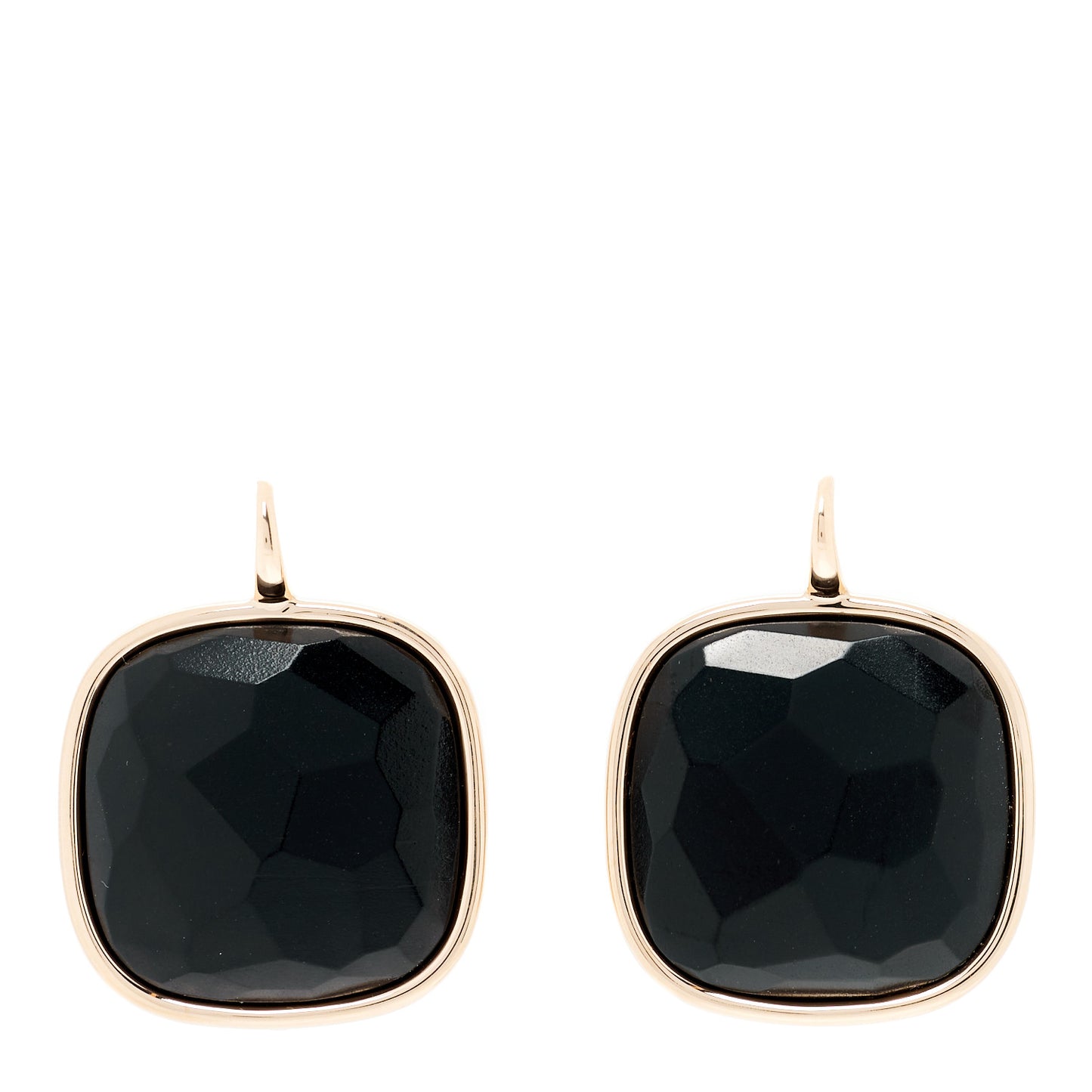 18K Rose Gold Black Jet Victoria Earrings