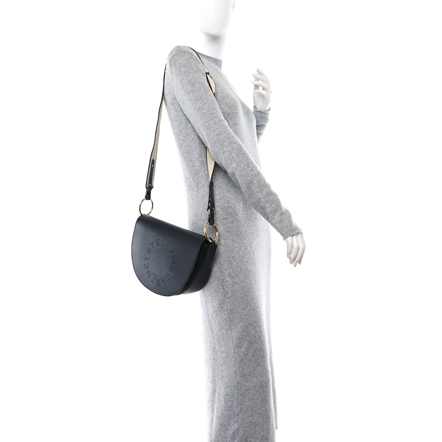 Stella McCartney Eco Soft Alter Nappa Perforated Logo Black 2 of 10