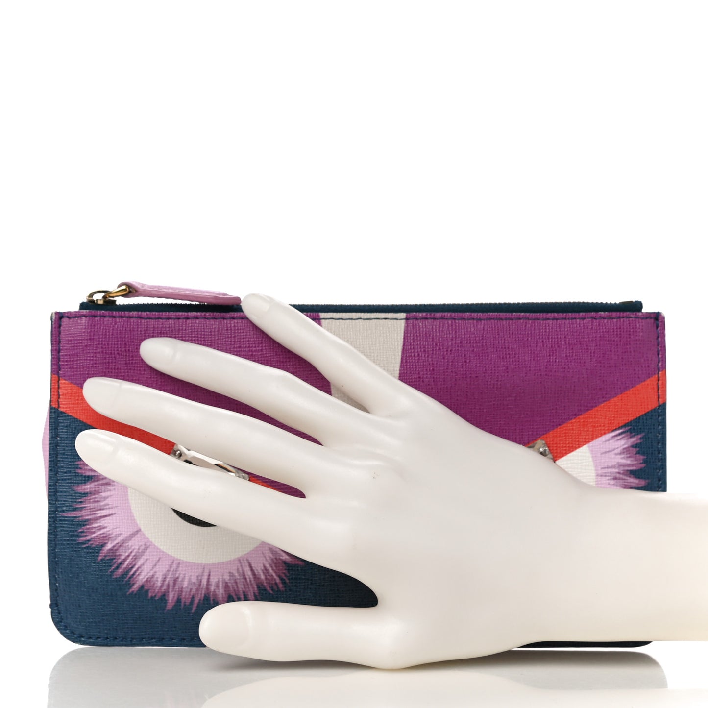 Vitello Elite Crystal Eye Monster Coin Pouch Key Case Cobalt Multicolor