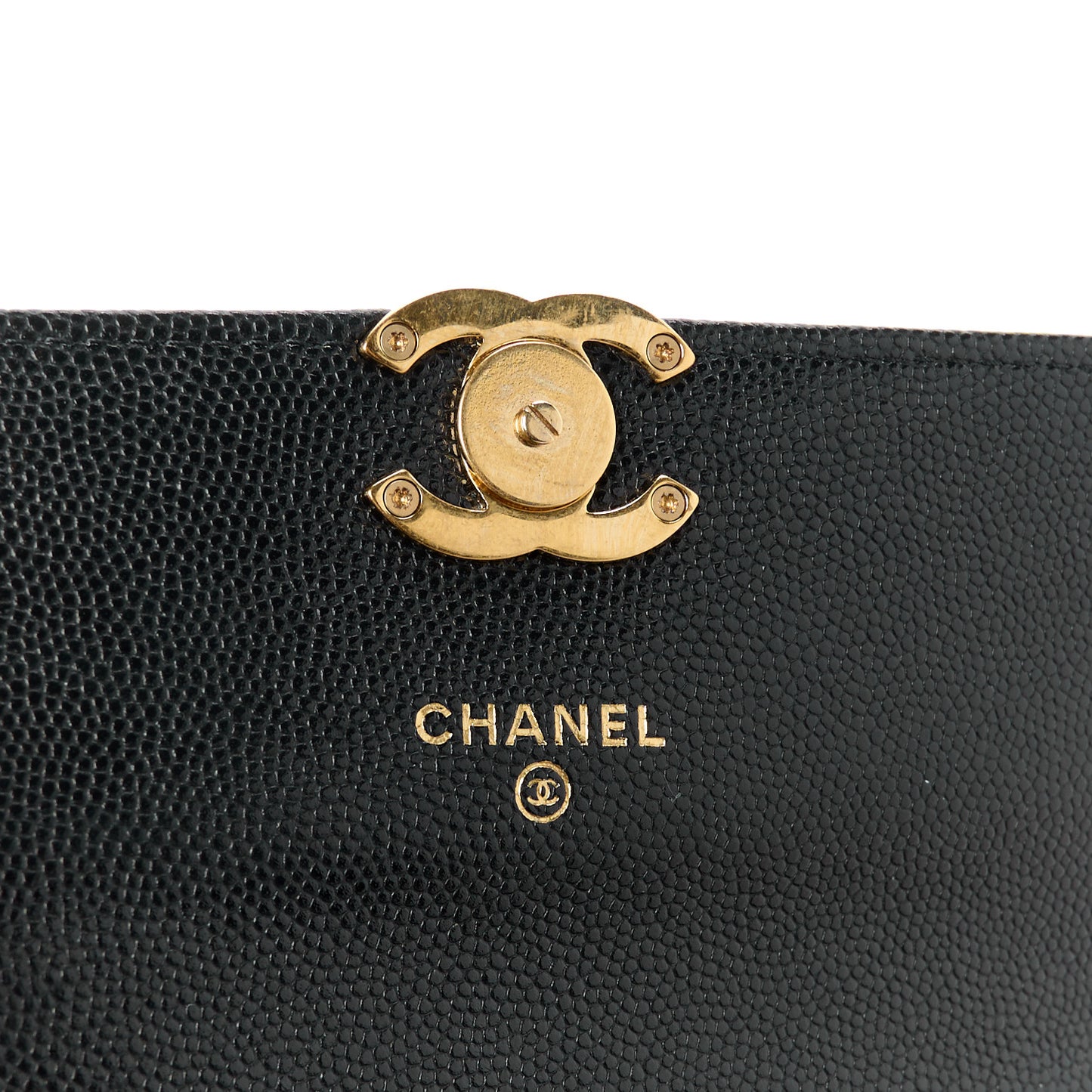 Caviar Quilted Coco First Phone Holder With Chain Black