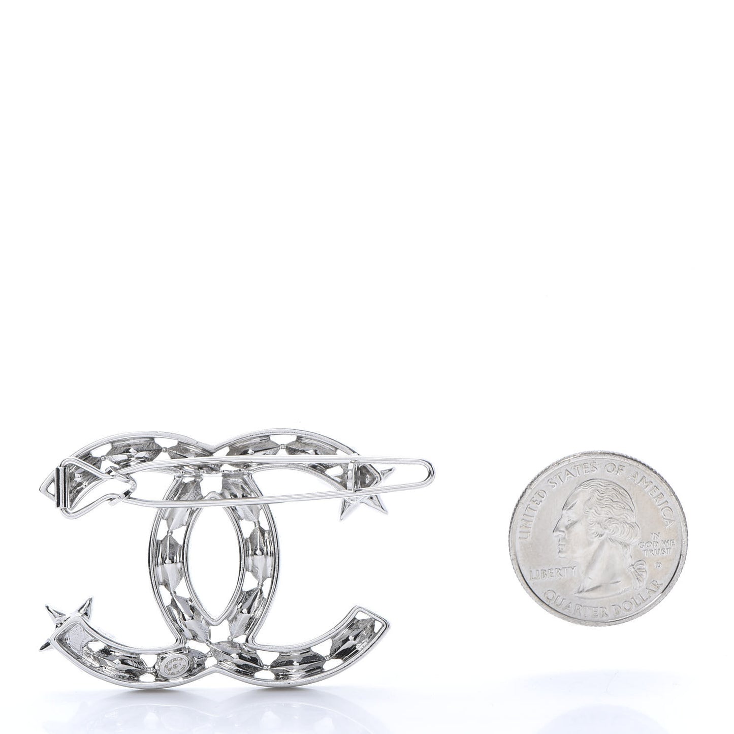 Crystal Starfall CC Hair Clip Silver