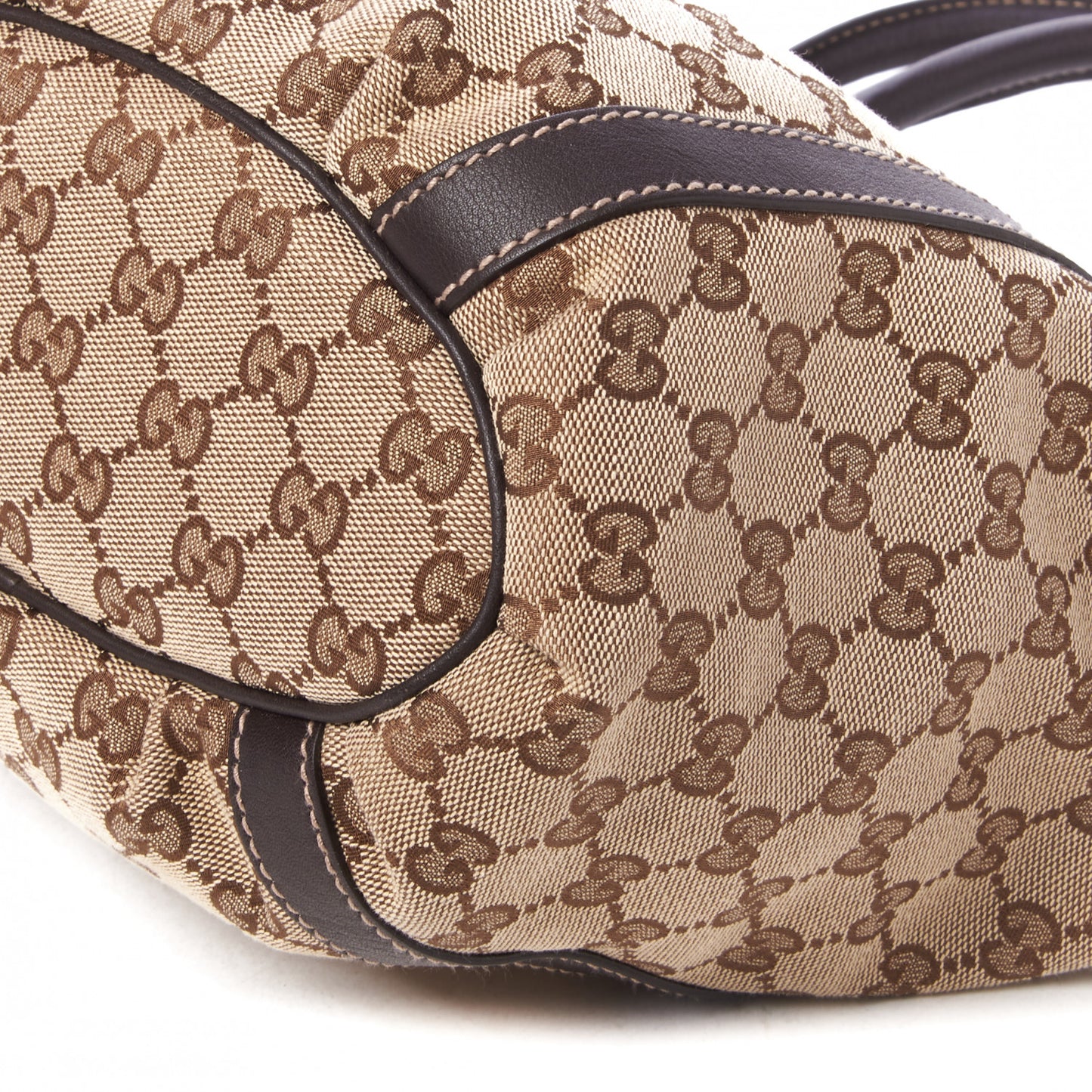 Monogram Small Gold D Ring Tote Brown