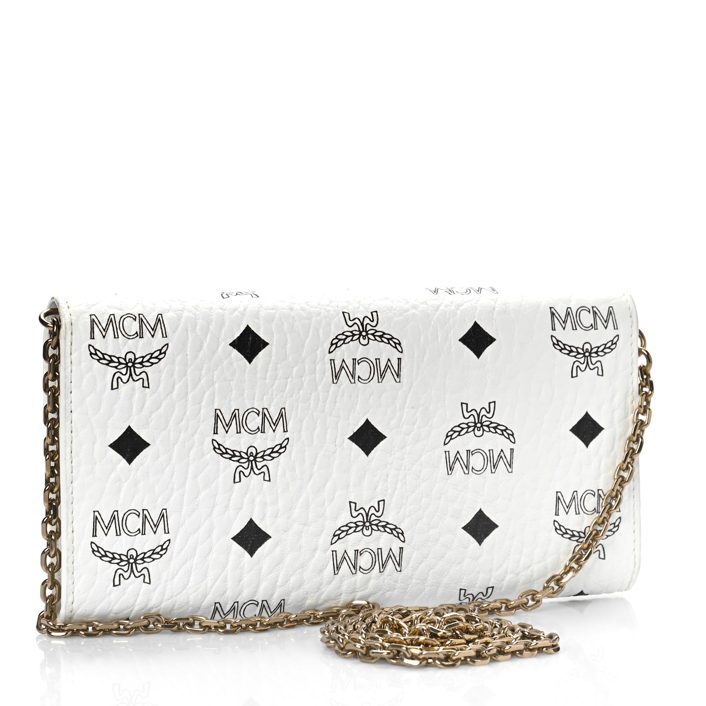 Visetos Large Patricia Wallet On Chain White