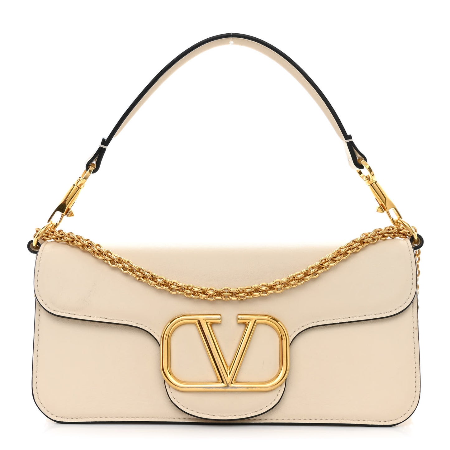 Calfskin Vlogo Loco Shoulder Bag Light Ivory