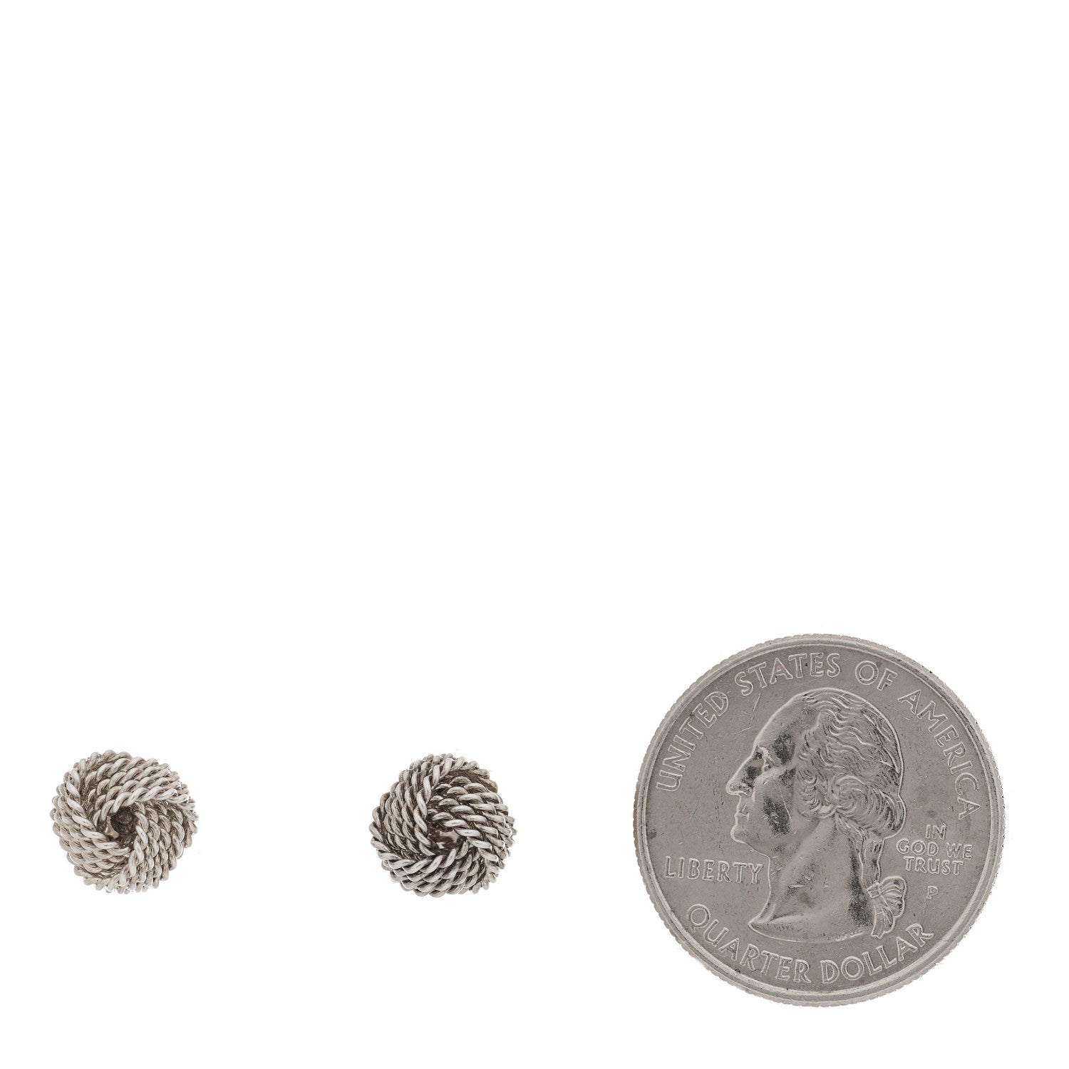 Tiffany Sterling Silver Twist Knot Earrings 2 of 5