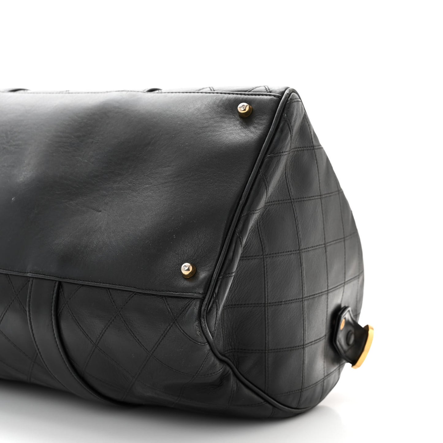 Calfskin Stitched CC Boston Black