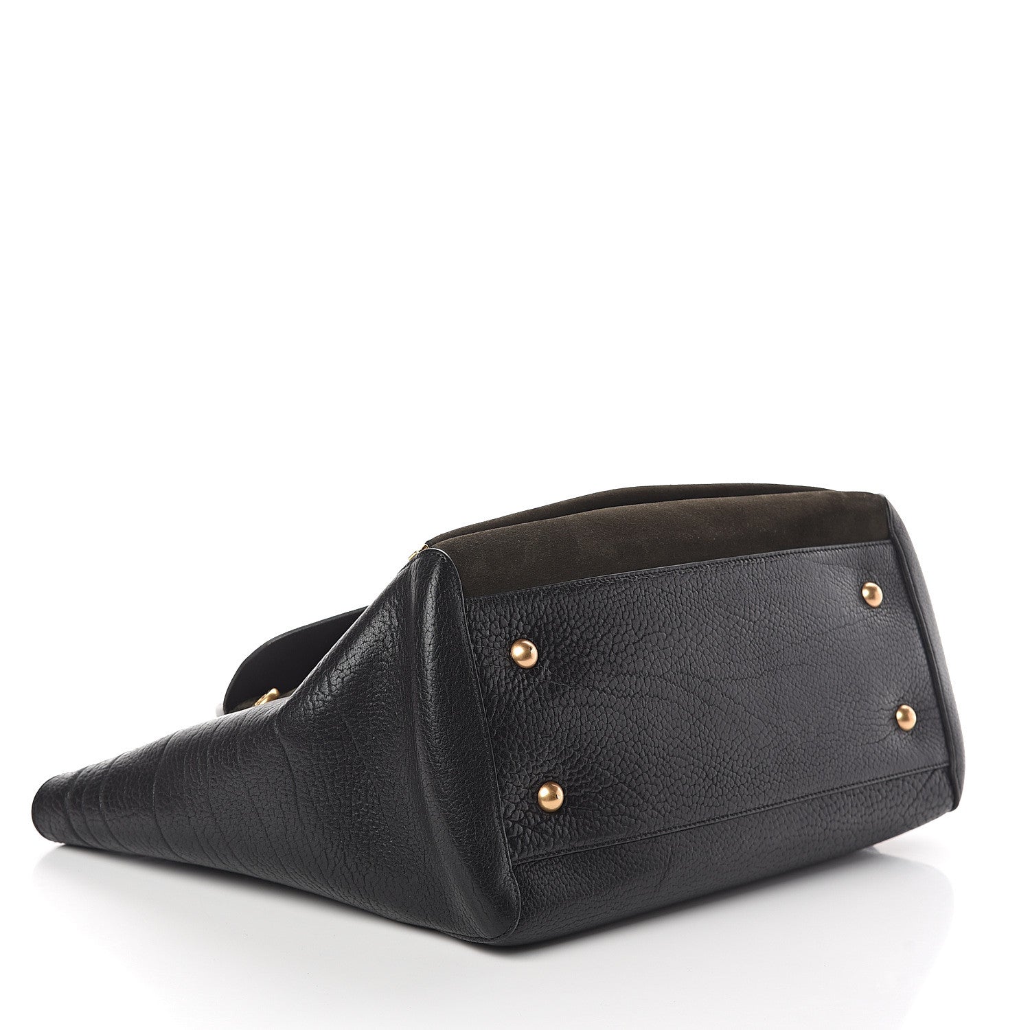 Mulberry Silky Calf Nubuck Medium Willow Tote Black Dark Green 3 of 9