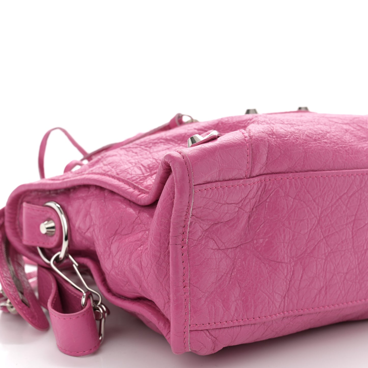 Agneau Classic Silver Hardware S City Rose Flamingo