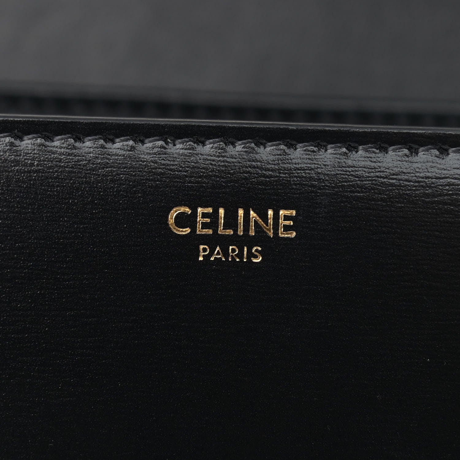 Celine Shiny Calfskin Medium Triomphe Black 6 of 12