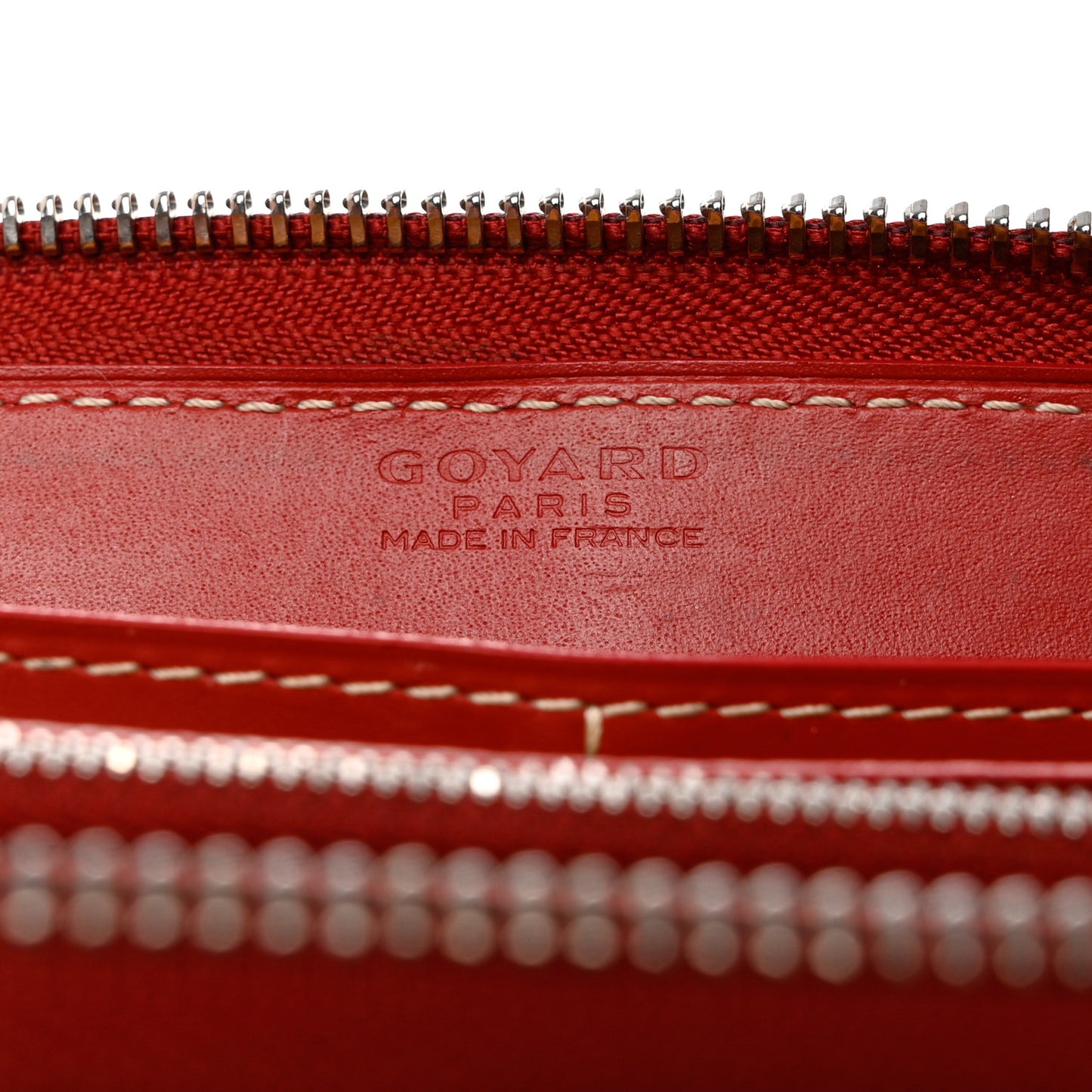 Goyardine Matignon Zip Around GM Wallet Red