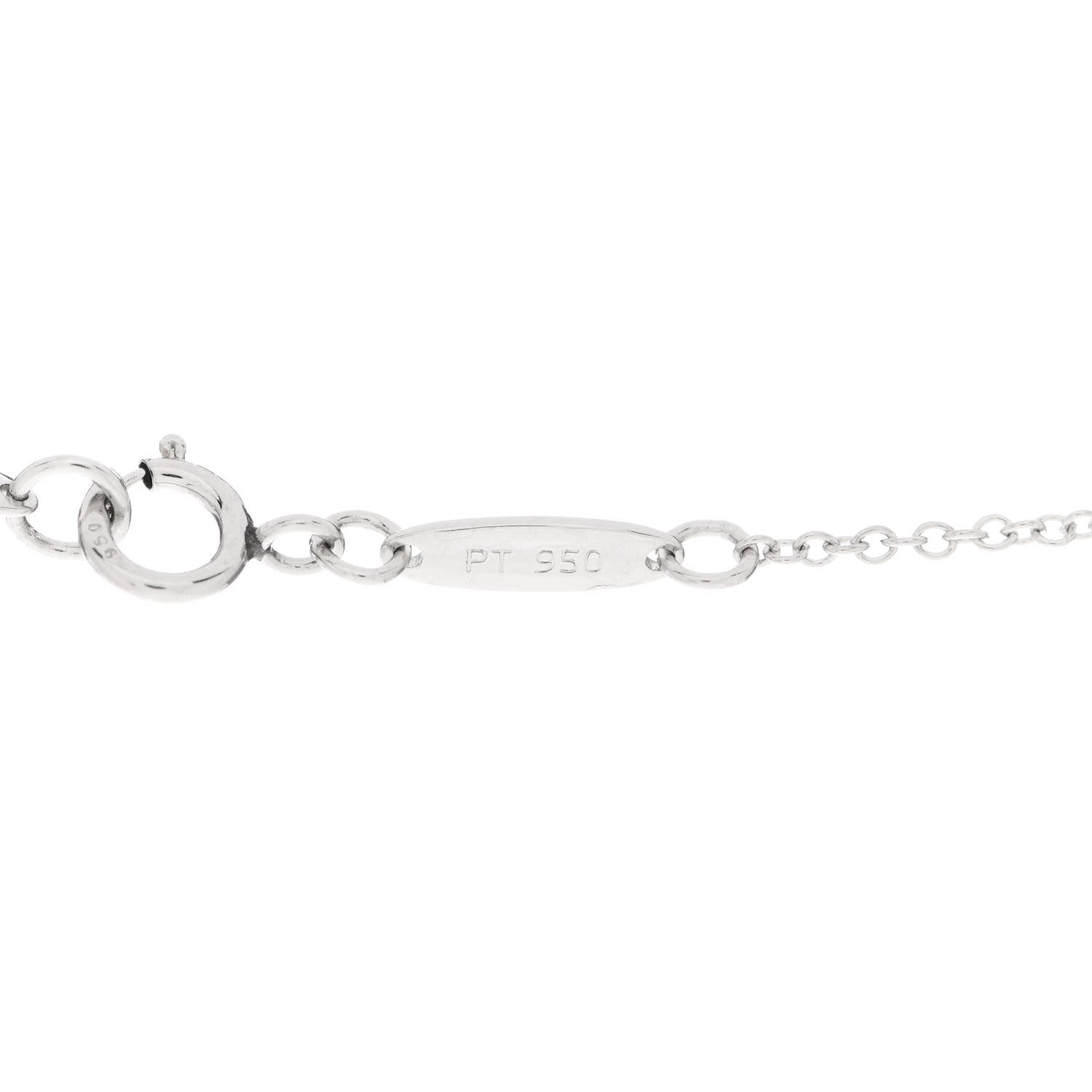 Tiffany Platinum Diamond 16mm Elsa Peretti Cross Pendant Necklace 5 of 5