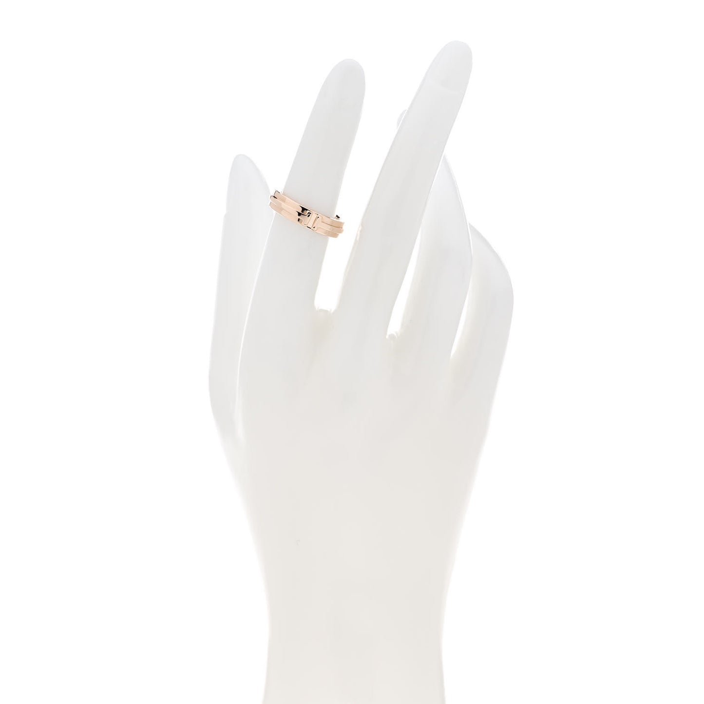 18K Rose Gold T Two Narrow Ring 49 5