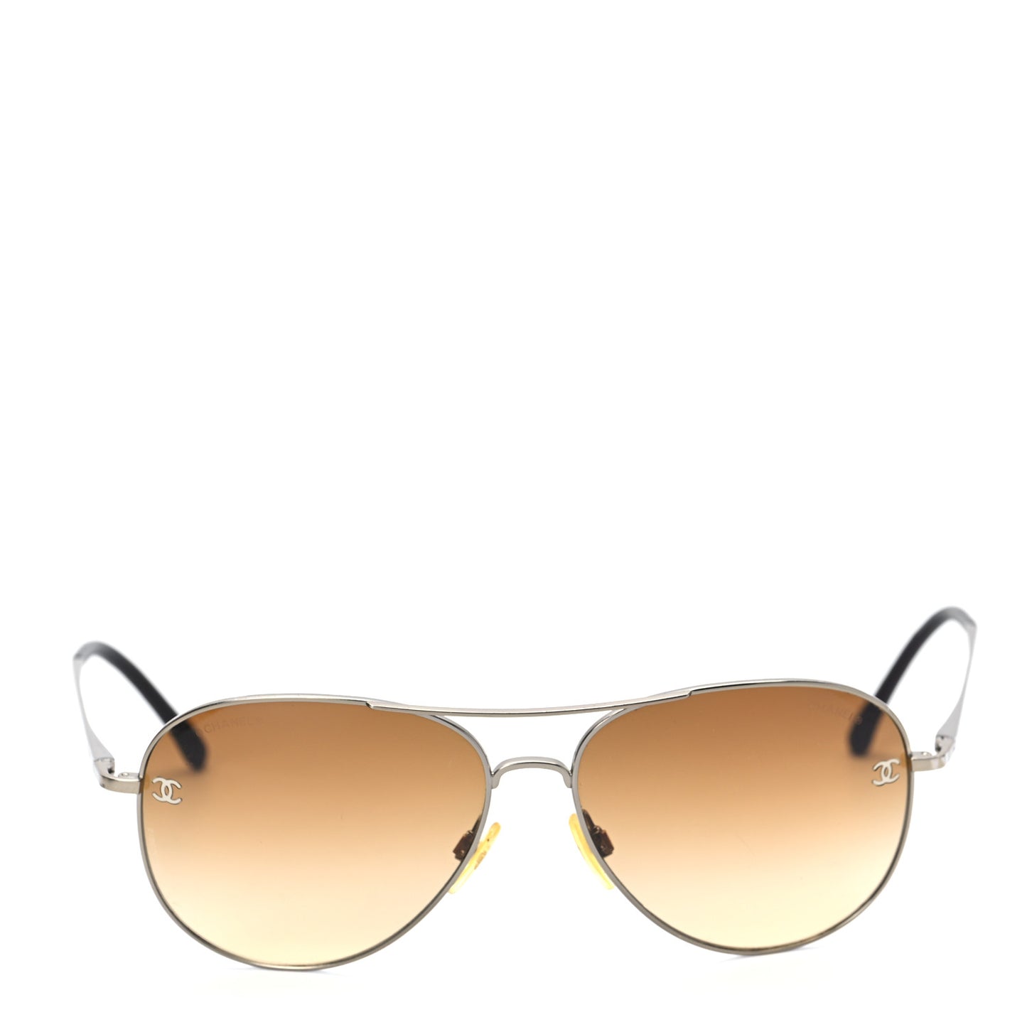 Metal Polarized Aviator CC Sunglasses 4189-T-Q Brown