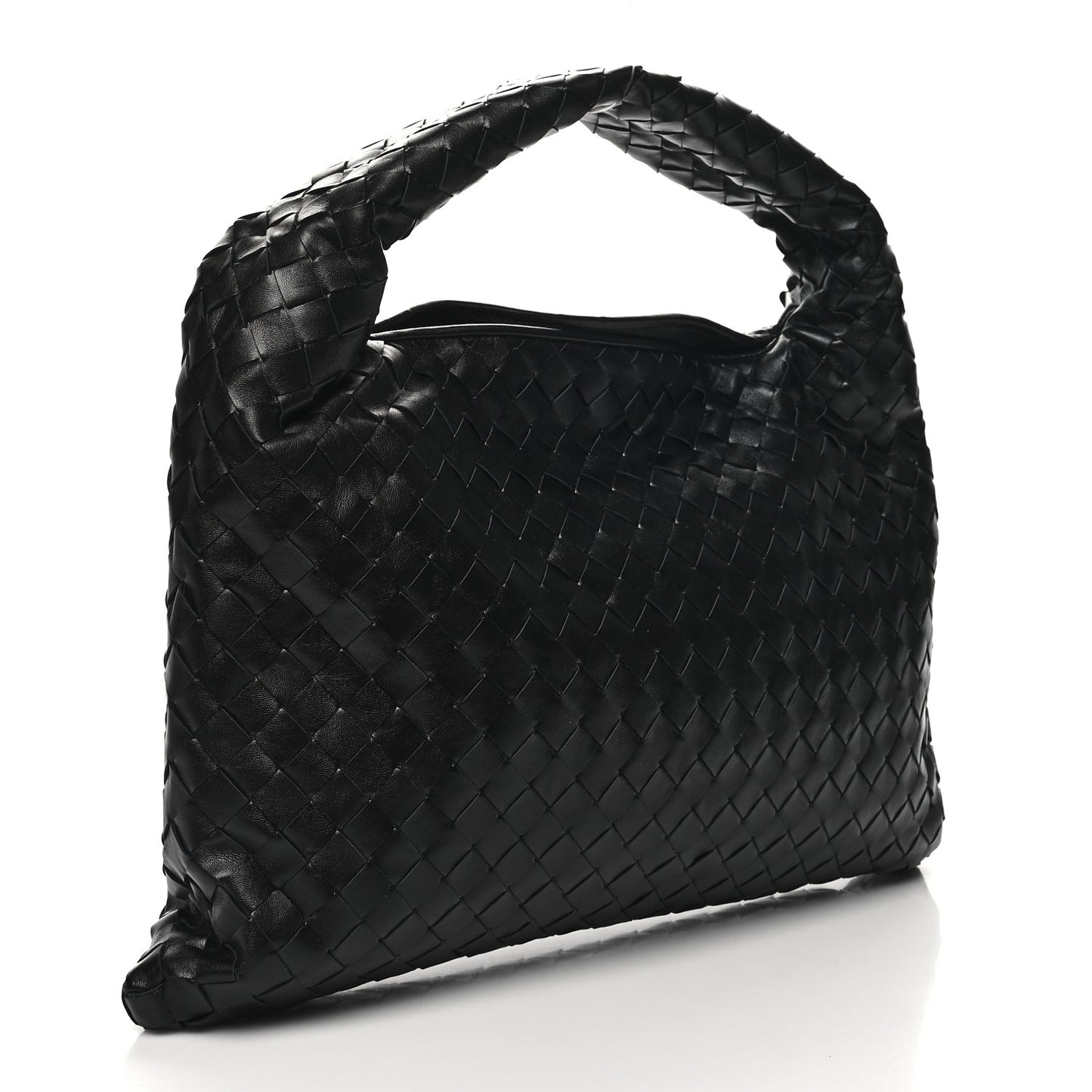 Calfskin Intrecciato Small Hop Black