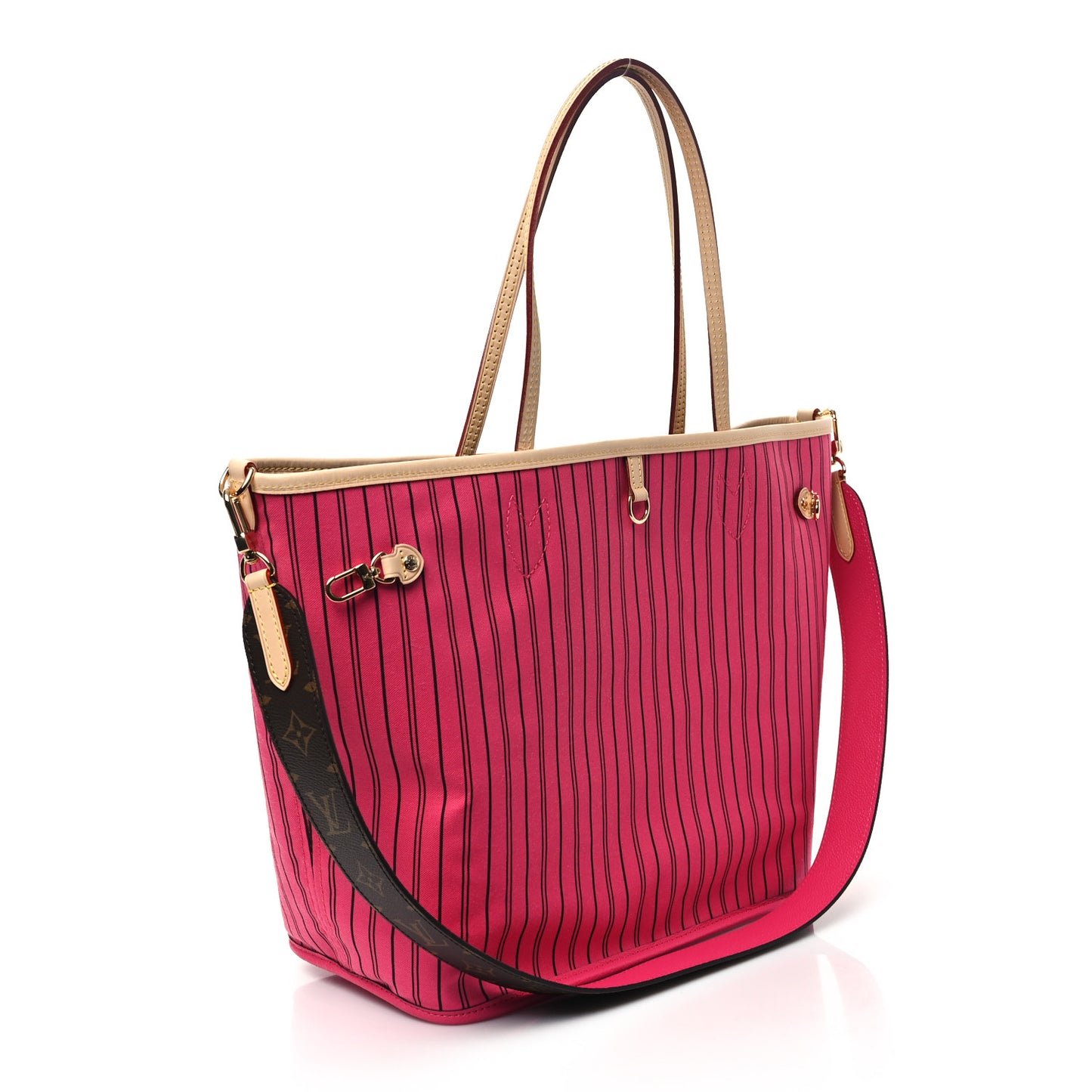 Monogram Inside Out Neverfull Bandouliere MM Rose Pondichery