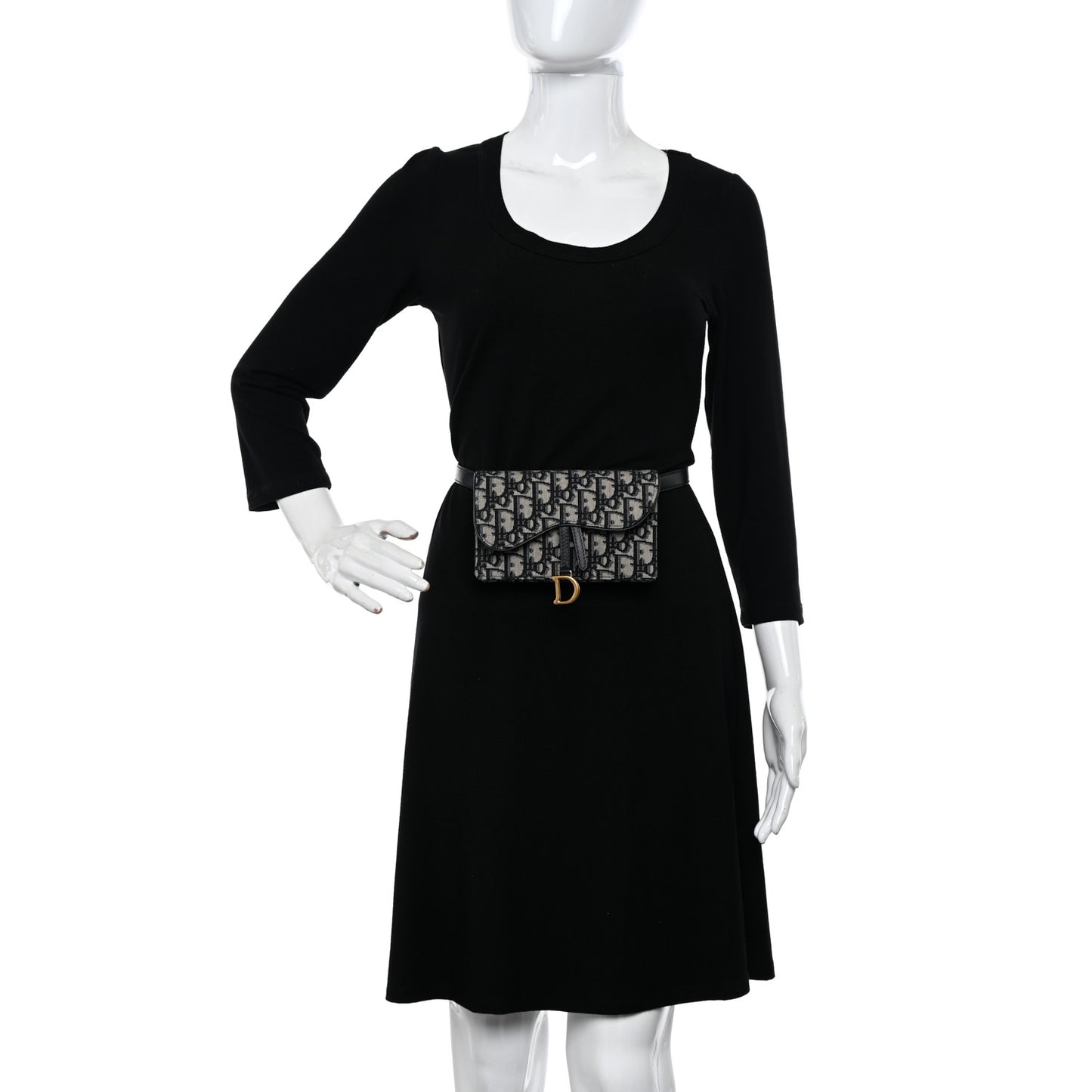 Oblique Saddle Belt Bag Blue