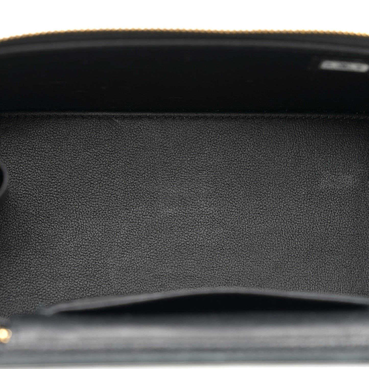 Lambskin Enamel Pearl Quilted Small Charm Me Vanity Case With Chain Black