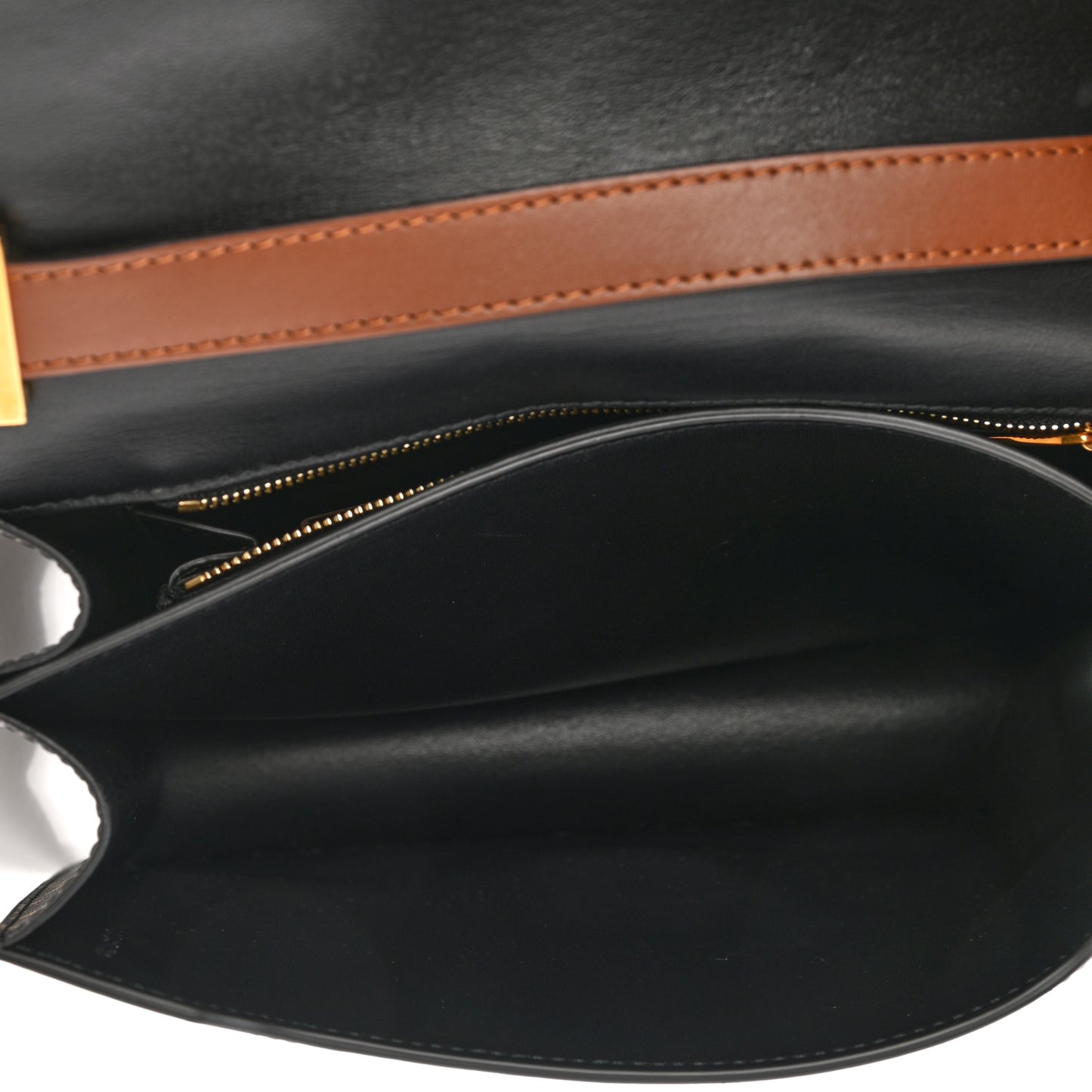 E-Canvas Monogram Stripe Medium TB Bag Bridle Brown