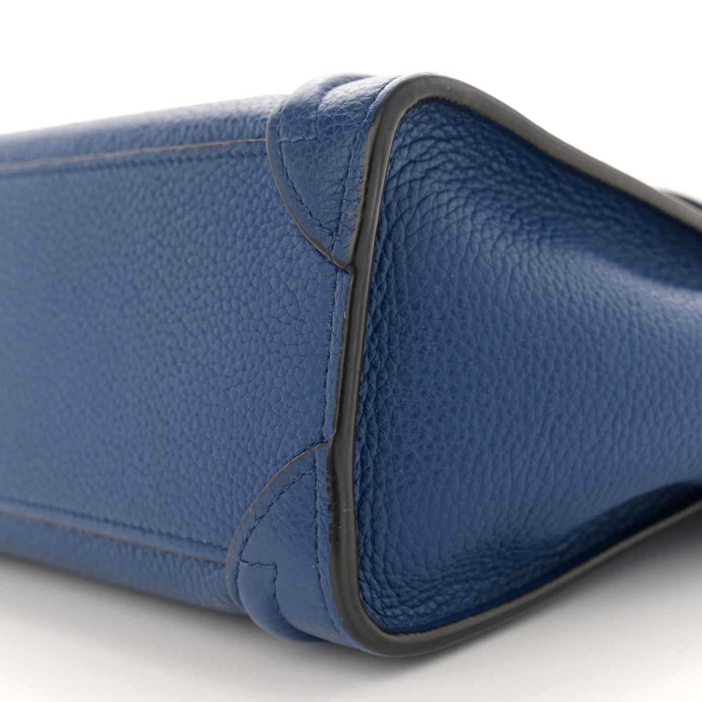 Drummed Calfskin Nano Luggage Indigo